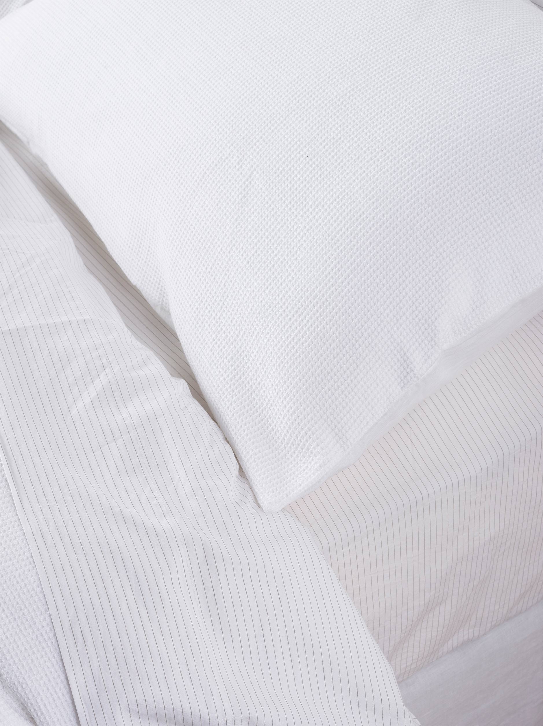 Mini Waffle Organic Cotton Euro Pillowcase White / Euro Pillowcase