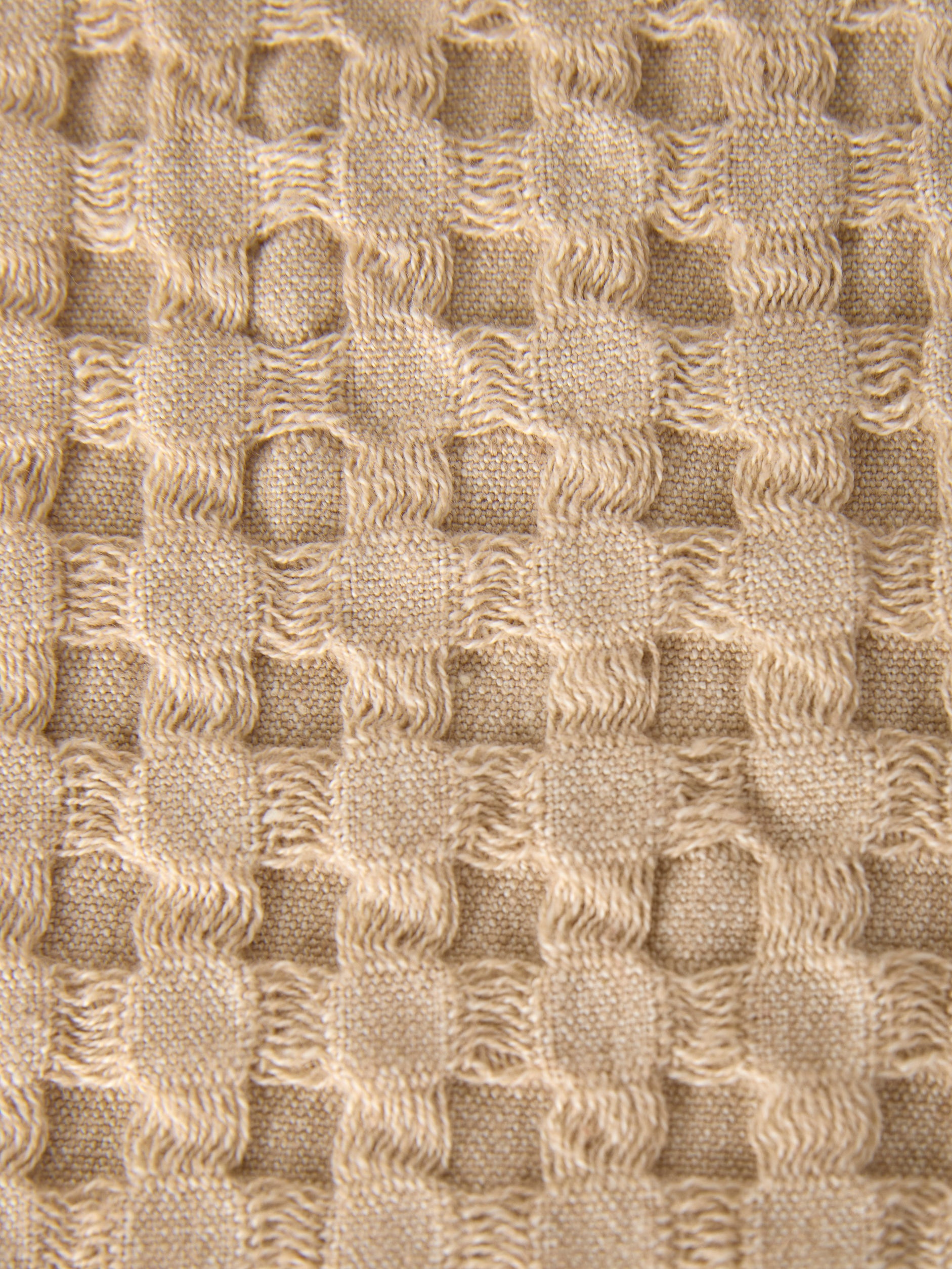 Textured Waffle Duvet Cover Natural / King Single/Double