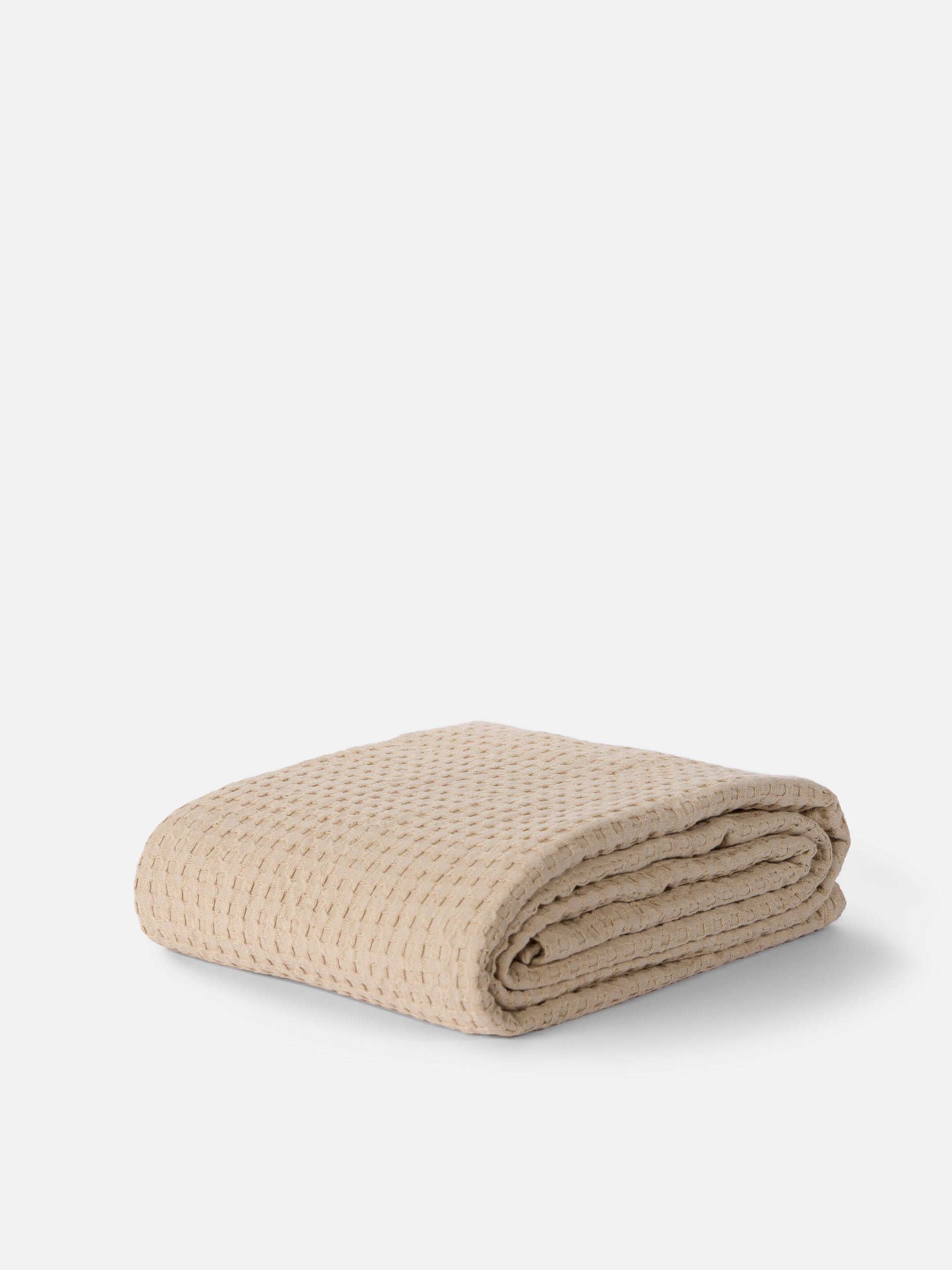 Textured Waffle Bedspread Natural / Queen