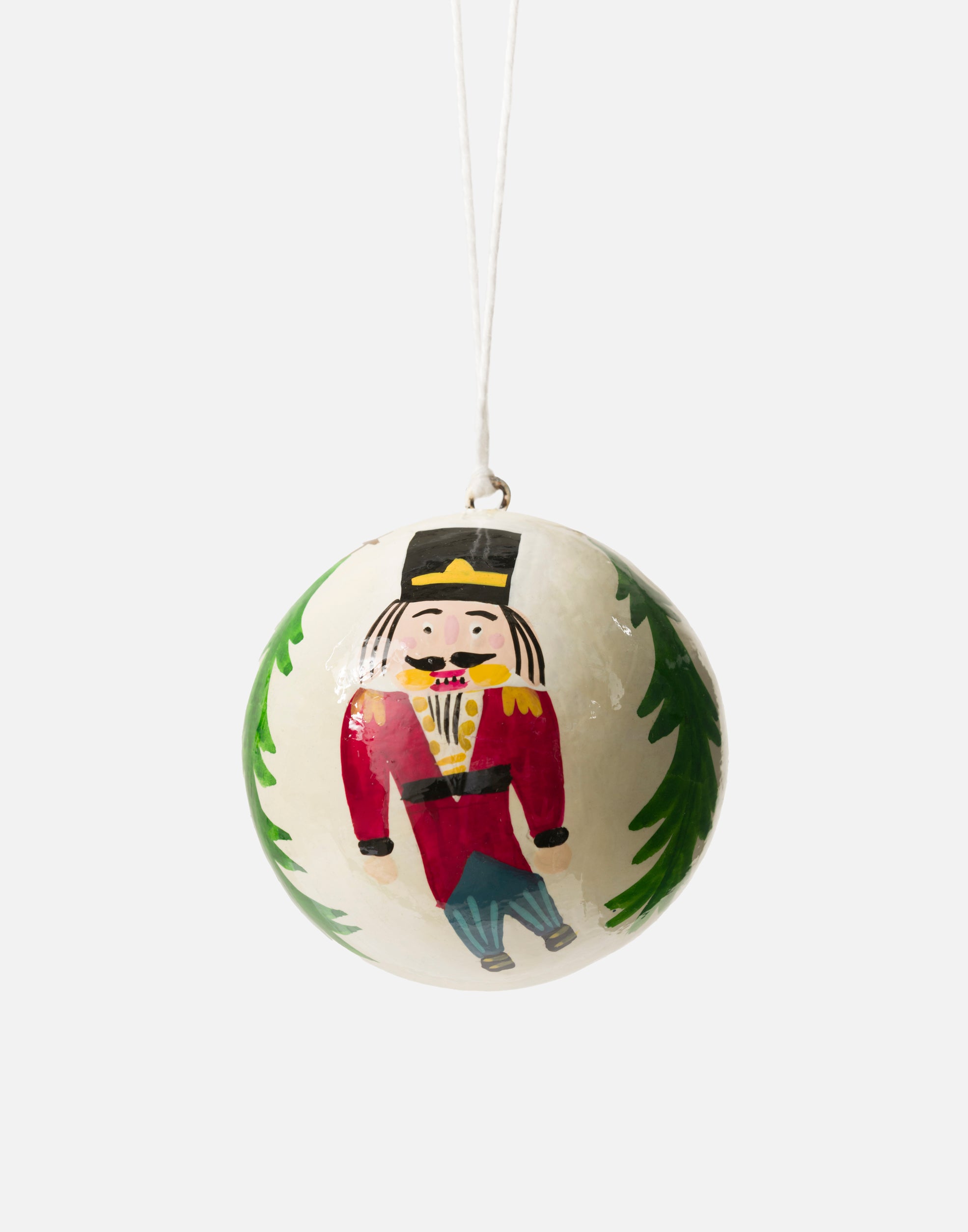 Hand-Painted Baubles S/4 Cream/Gold / One Size