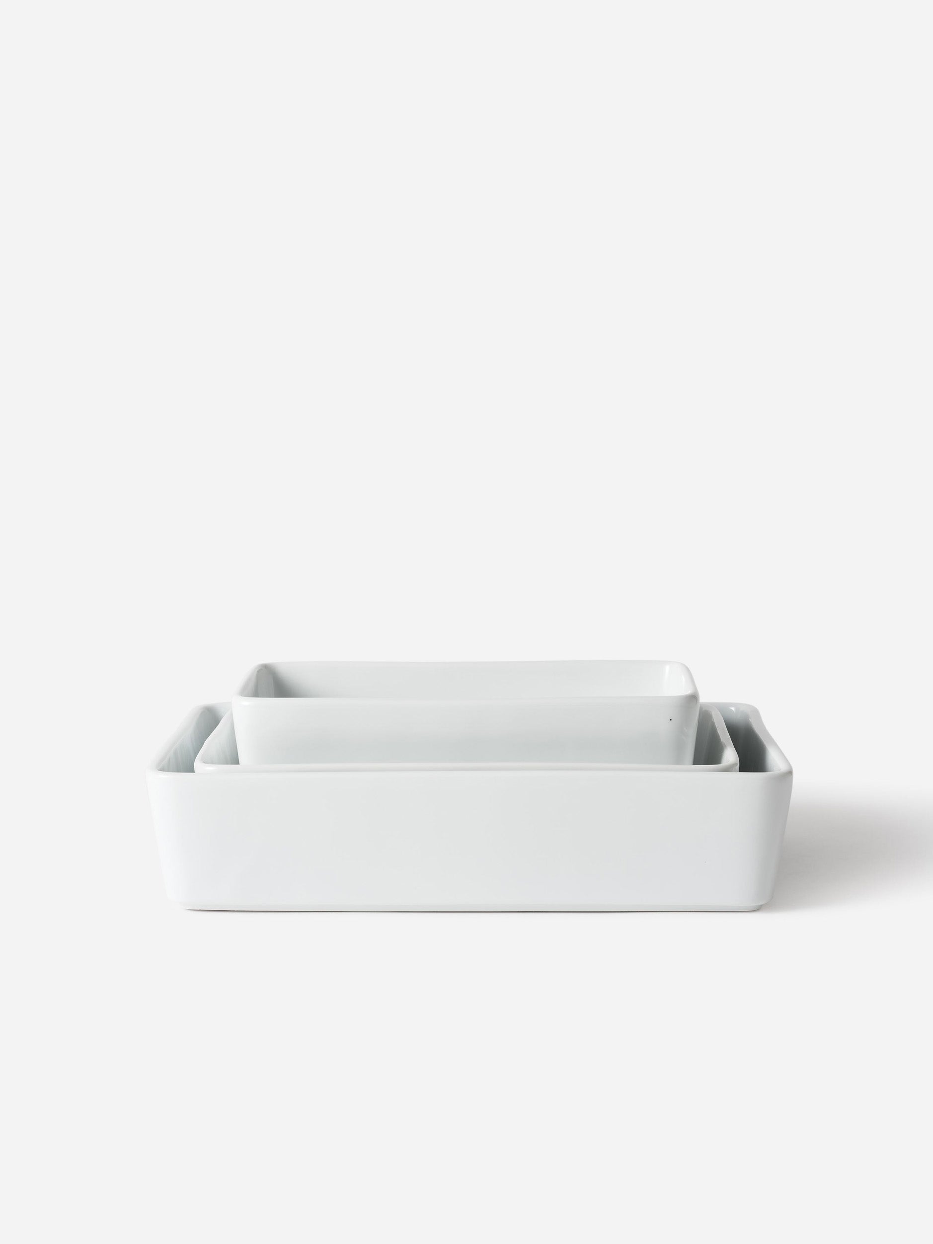 Porcelain Rectangular Dish White / Small