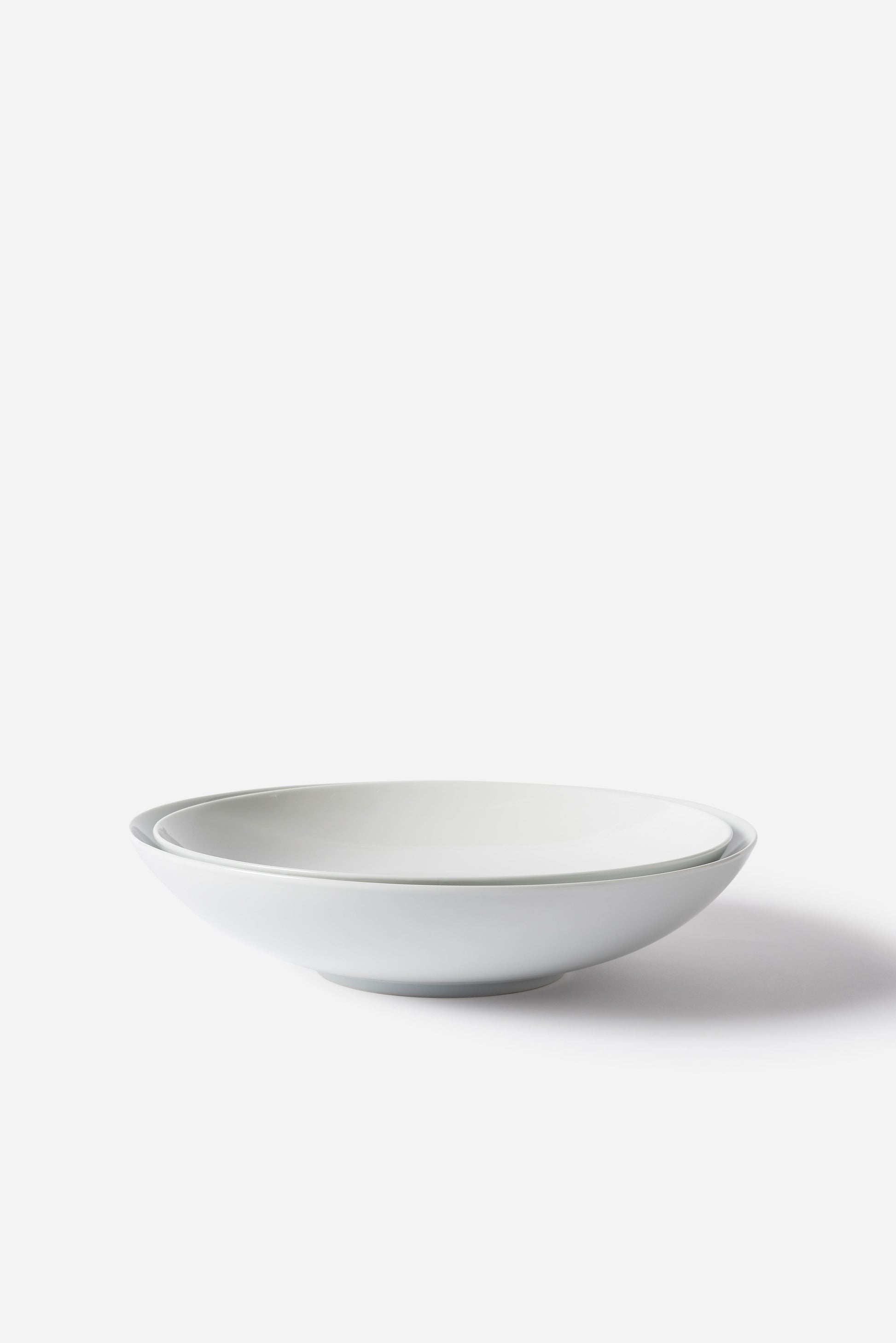 Porcelain Shallow Bowl White / Large