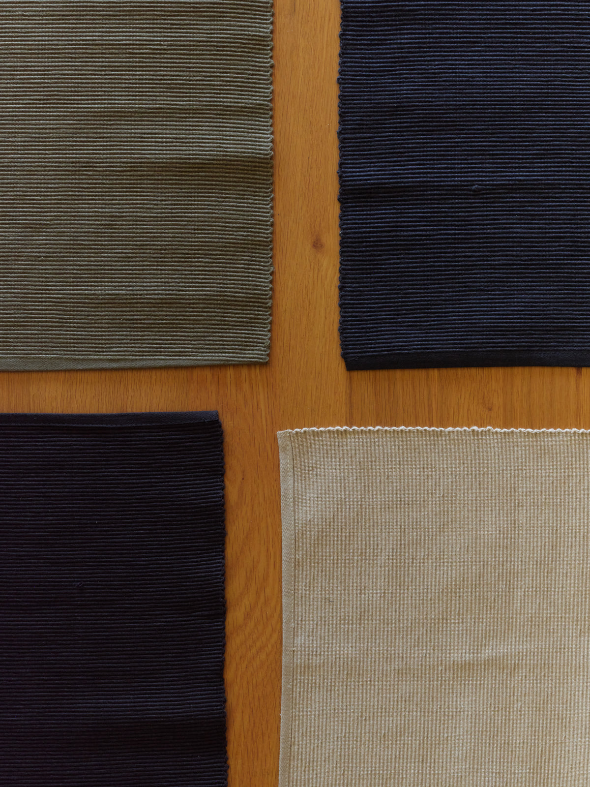 Ribbed Placemat Set/4 Black / One Size