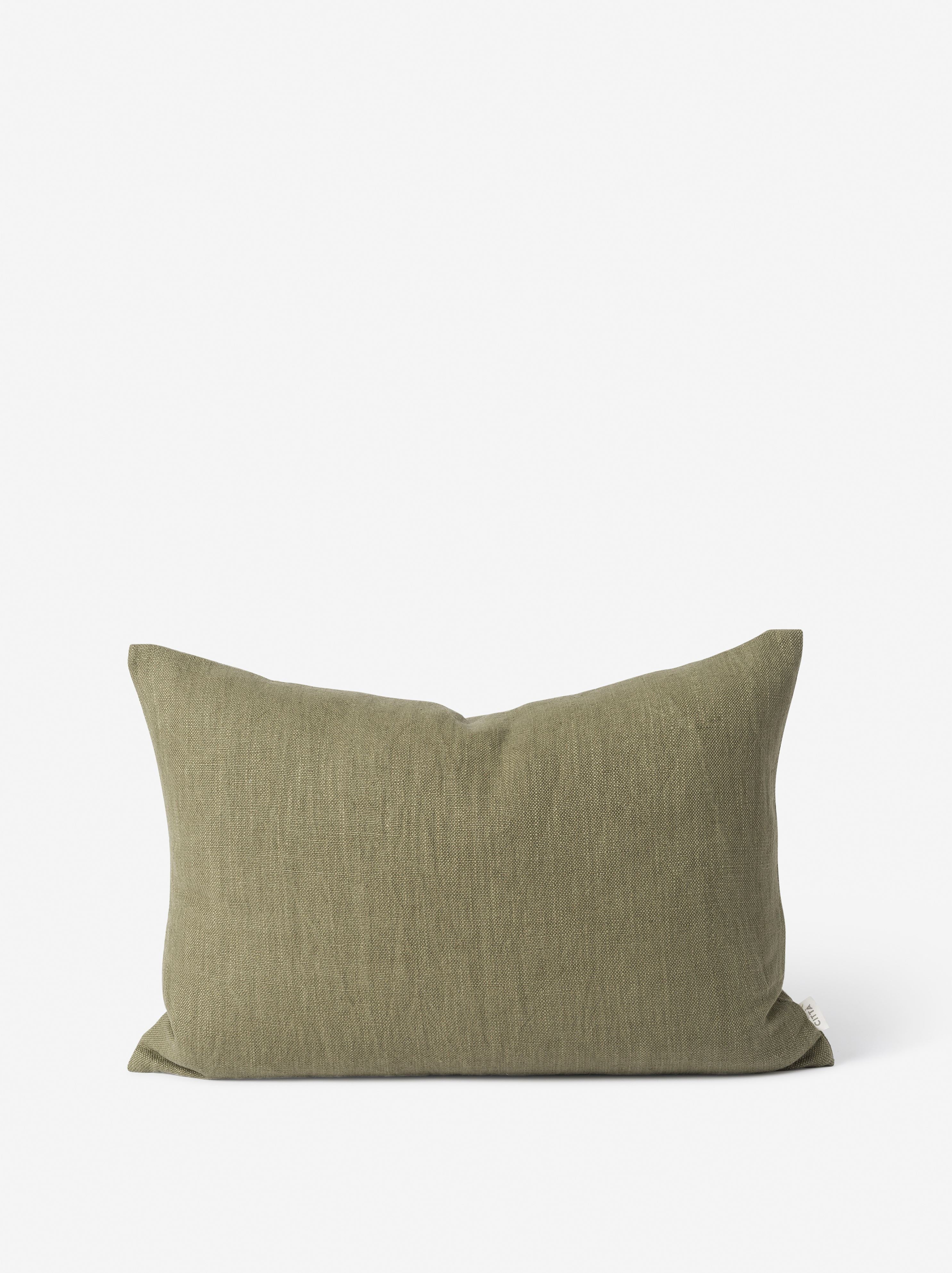 Linen Cotton Cushion Cover Thyme / 60x40cm