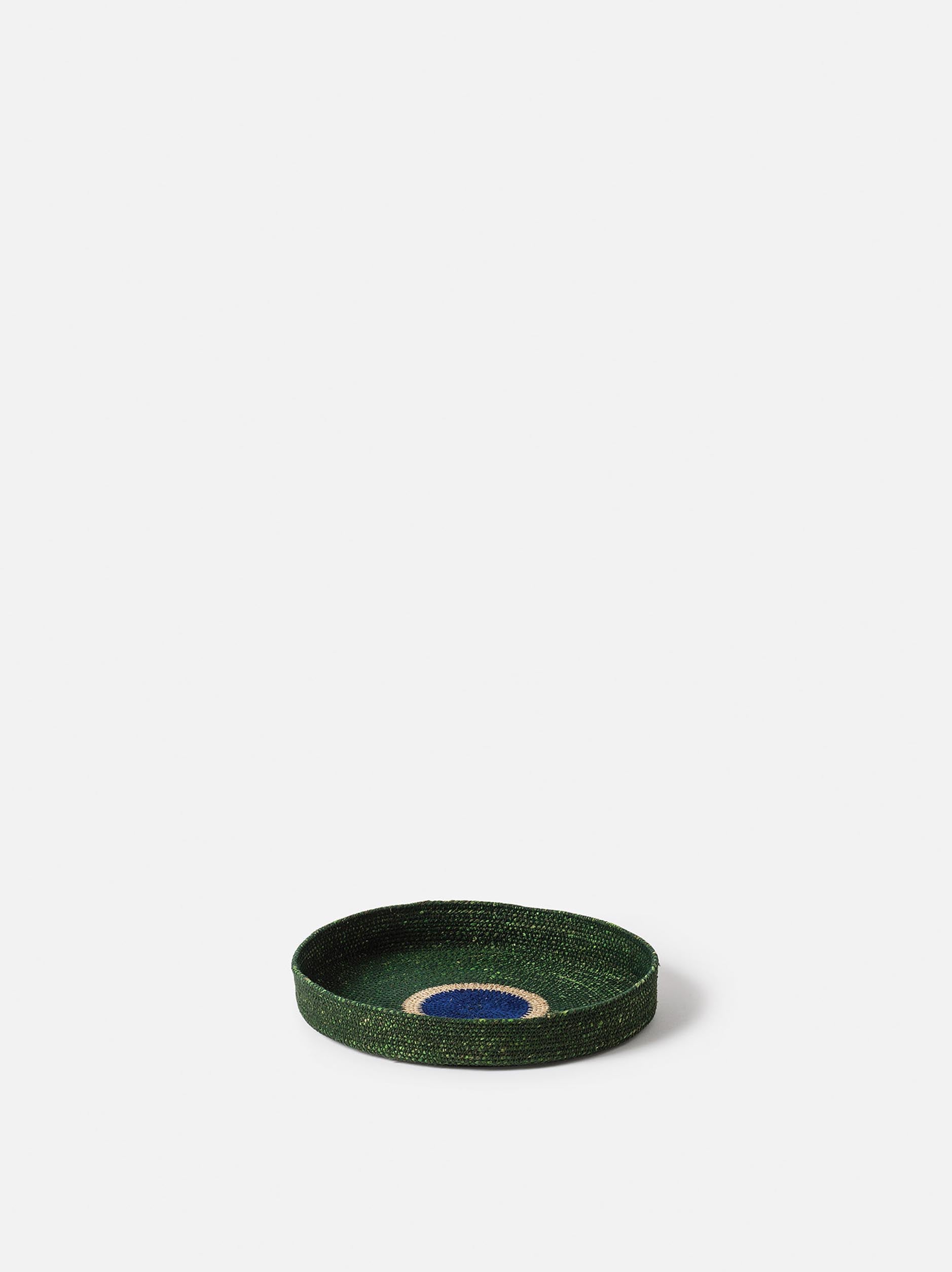 Pinto Basket Spirulina/Cobalt / 28cmdiax4cmh