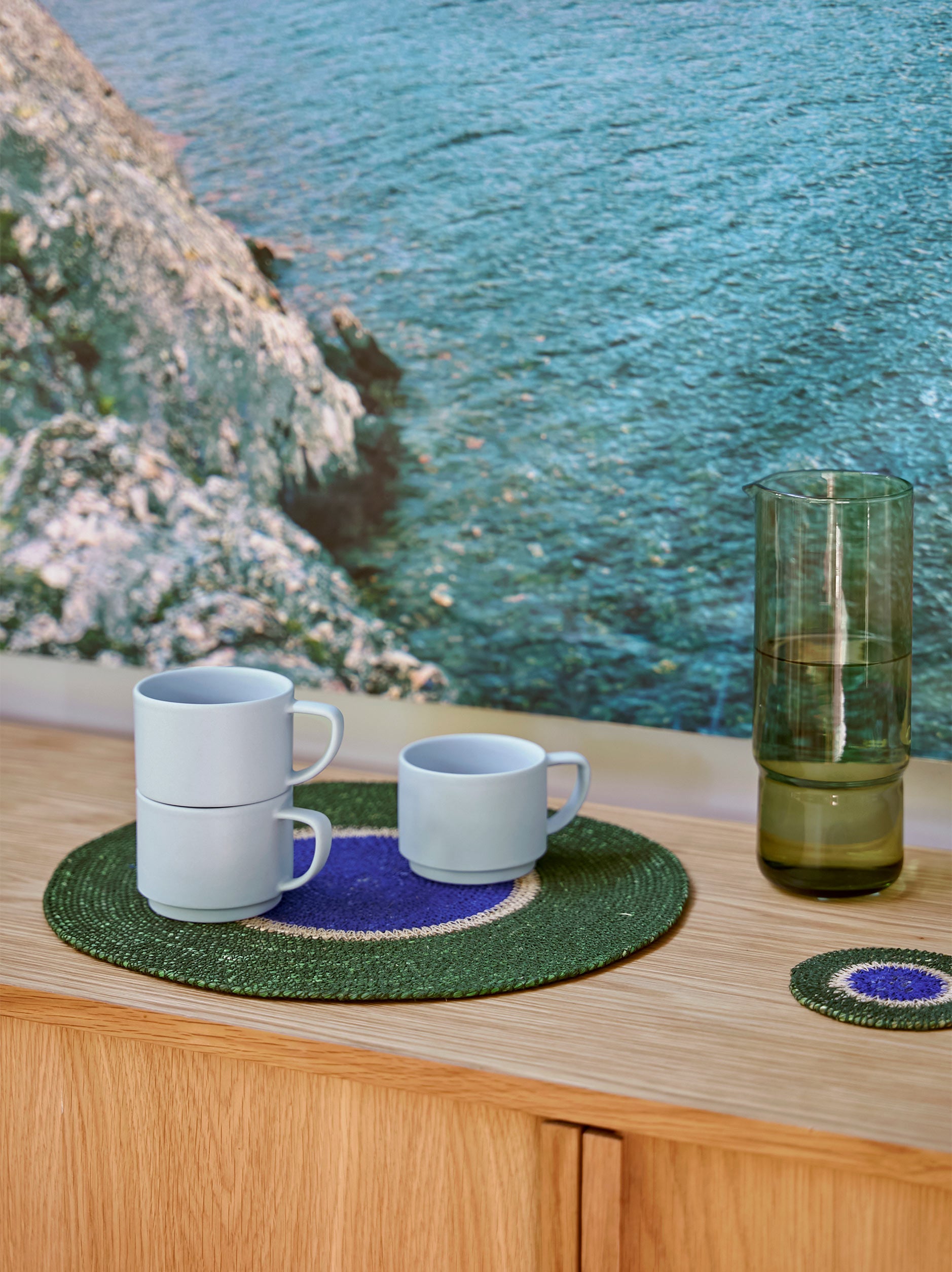 Pinto Placemat Spirulina/Cobalt / 34cmdia