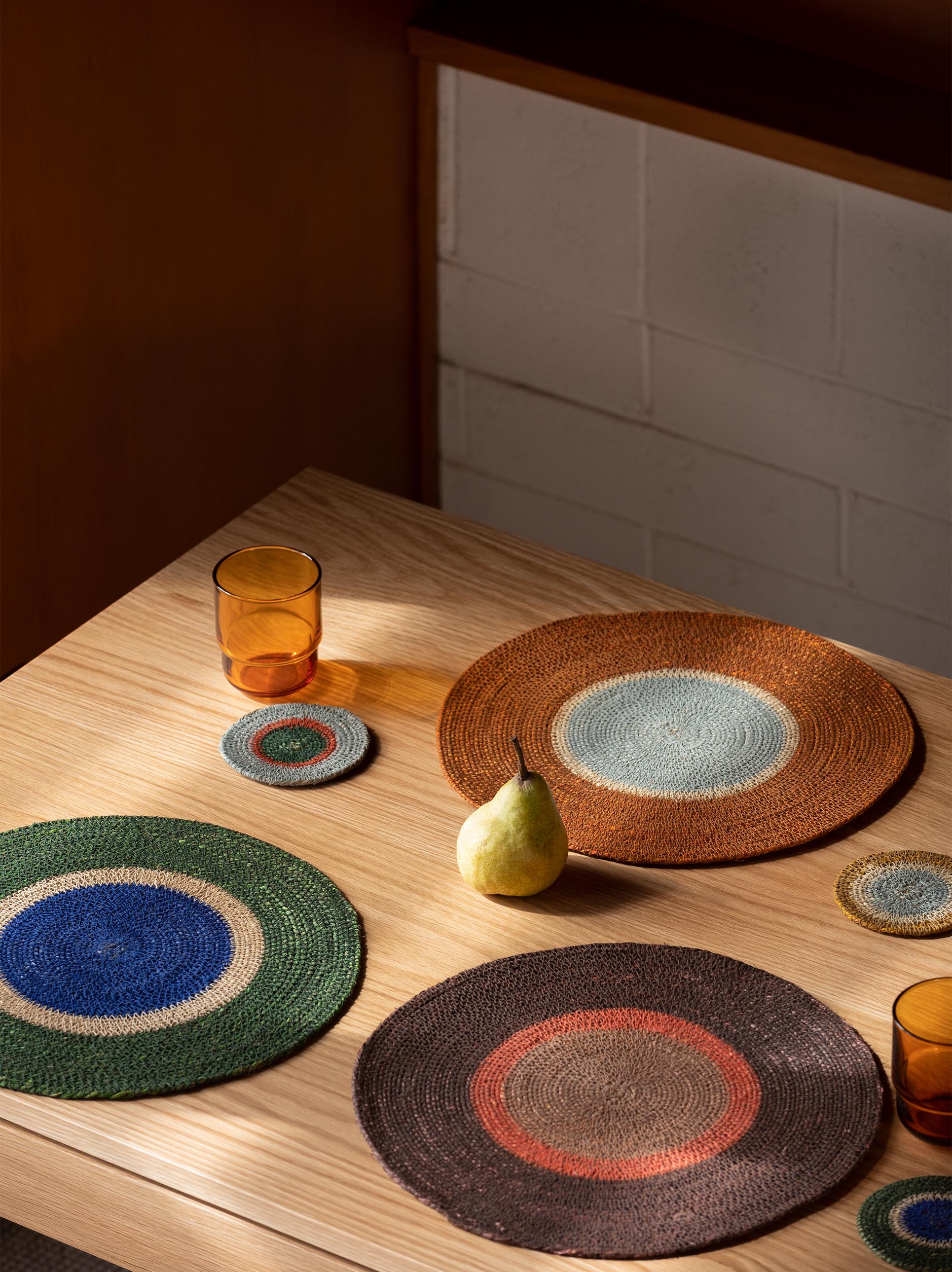 Pinto Placemat Spirulina/Cobalt / 34cmdia