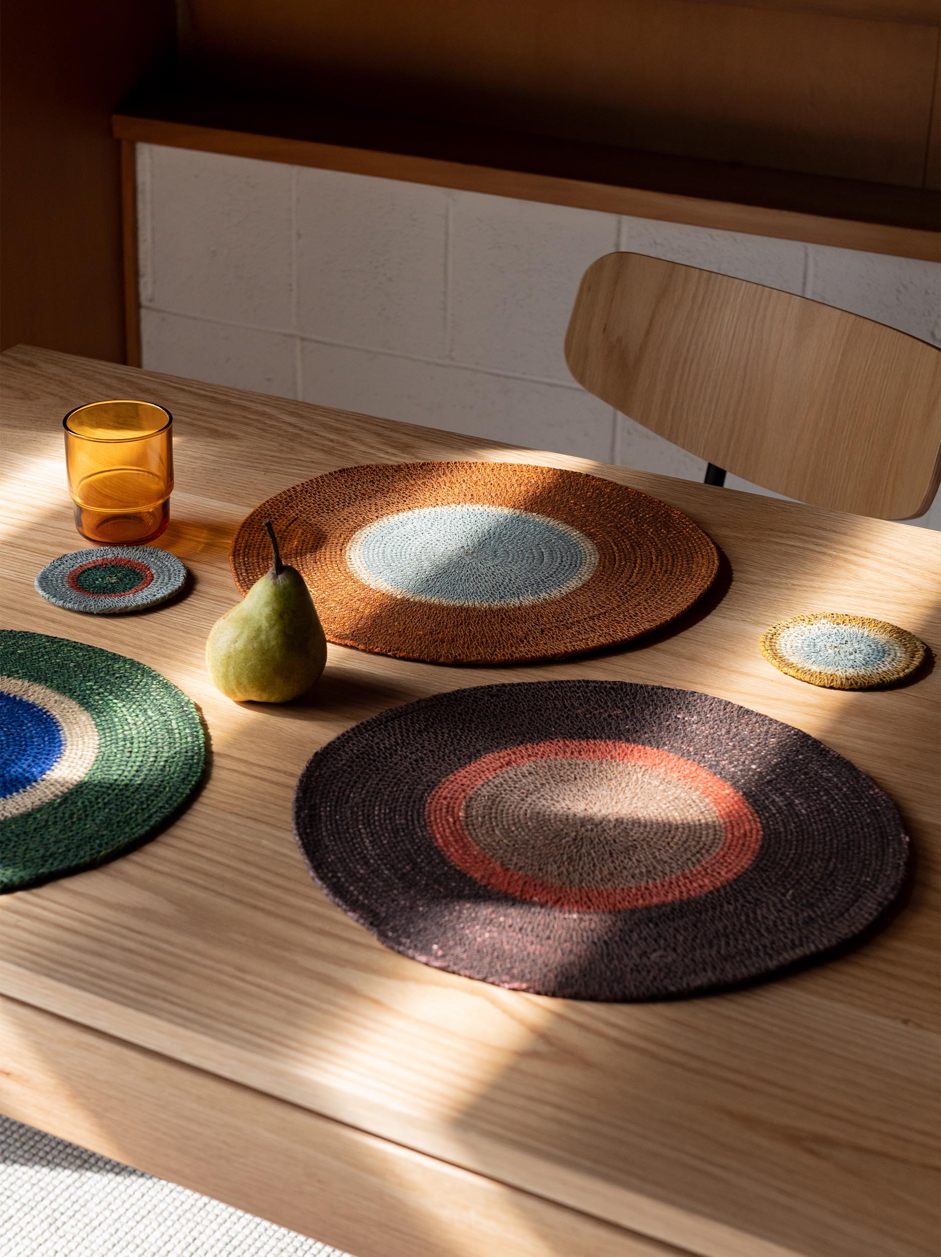Pinto Placemat Mulberry/Heather / 34cmdia