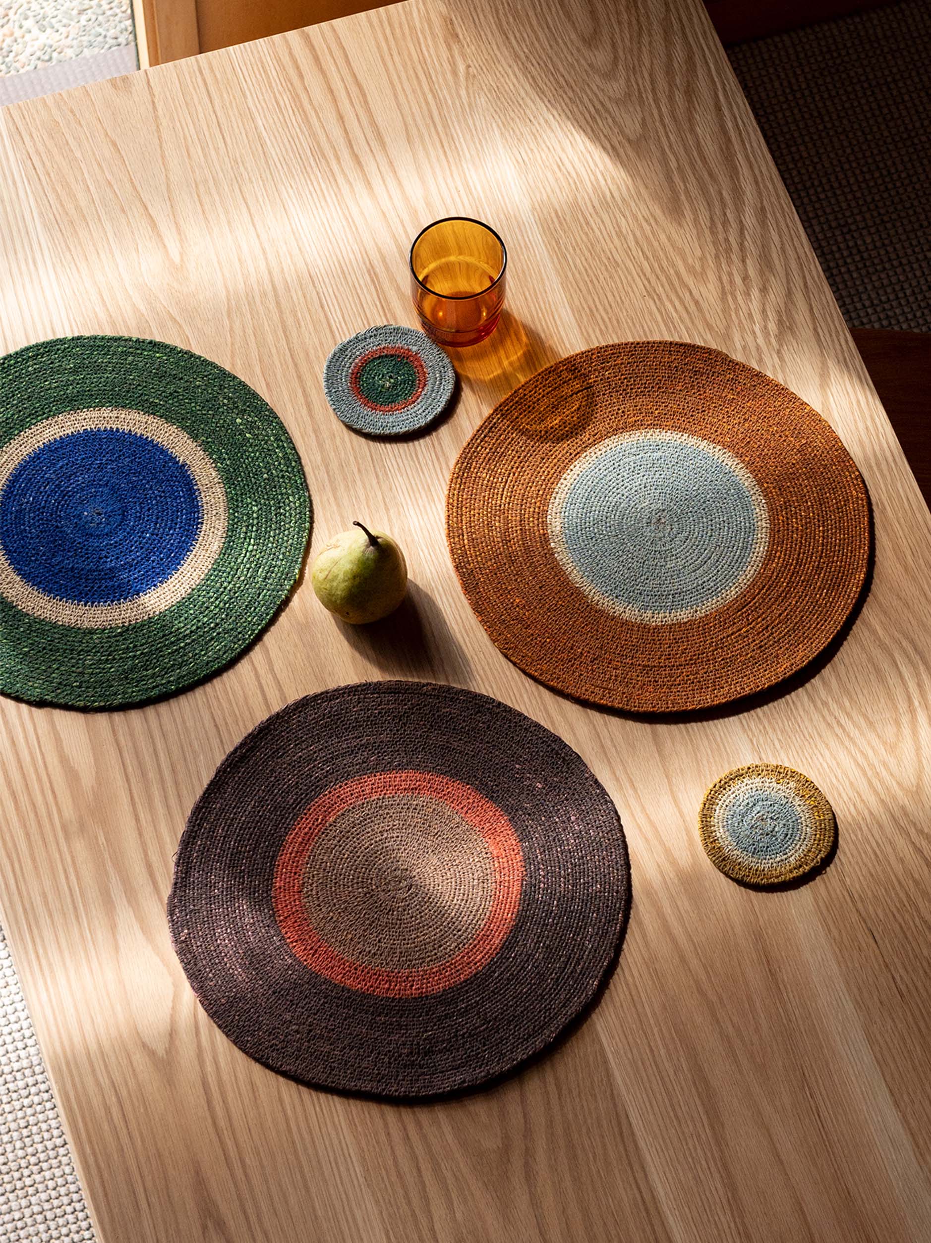Pinto Placemat Orange Peel/Puddle / 34cmdia