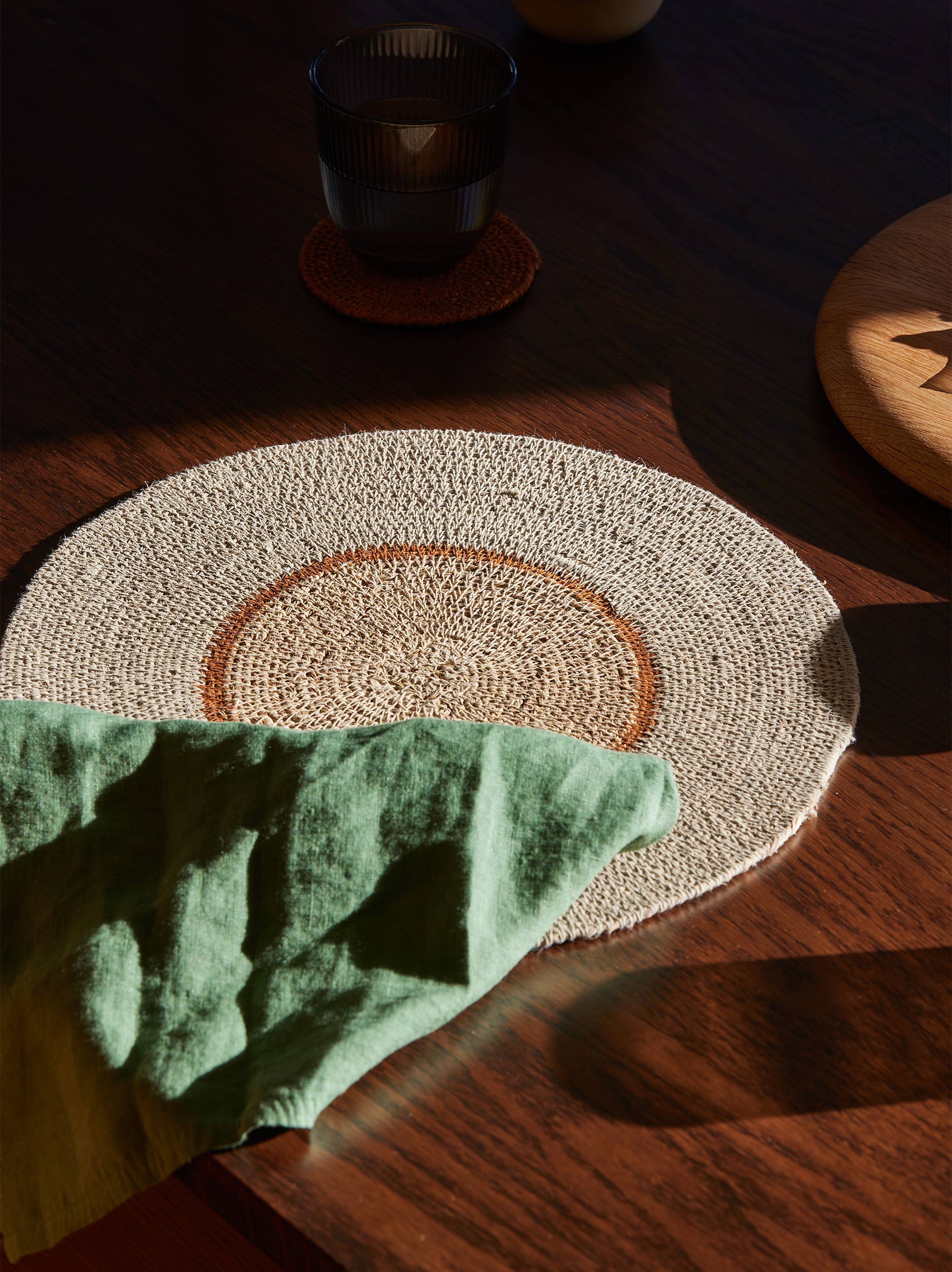 Pinto Placemat Haze/Orange Peel / 34cmdia