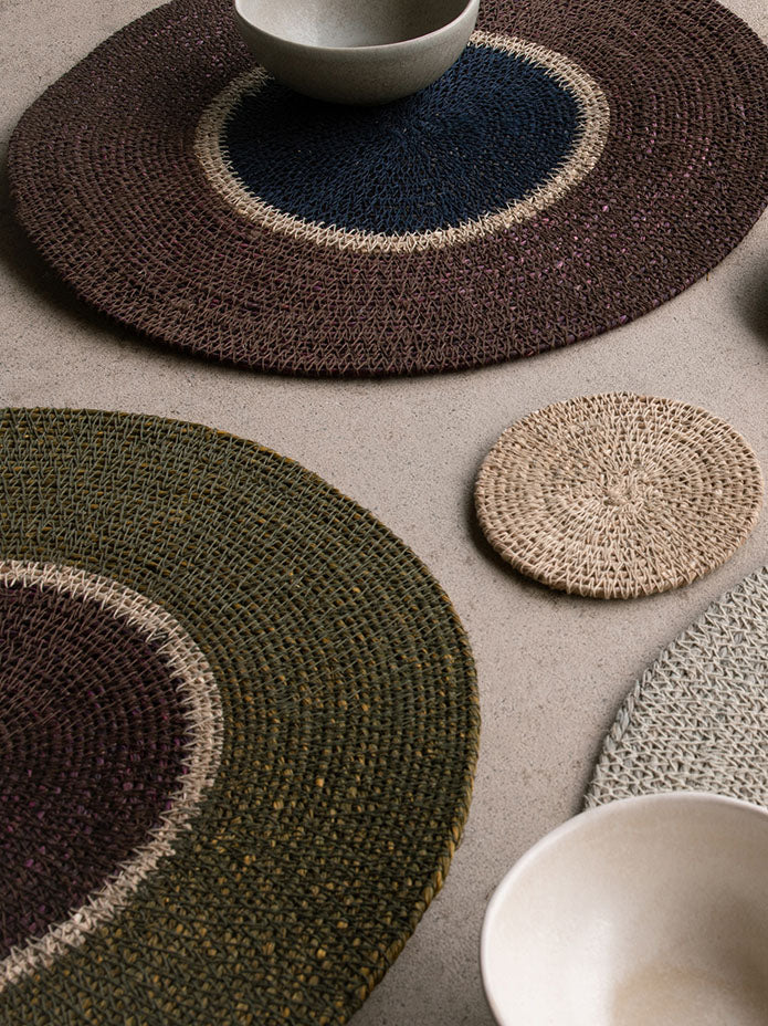 Pinto Placemat Ivy/Mulberry / 34cmdia