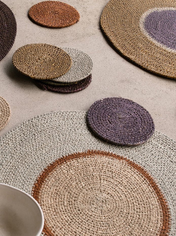 Pinto Coaster S/4 Mulberry/Multi / 10cmdia