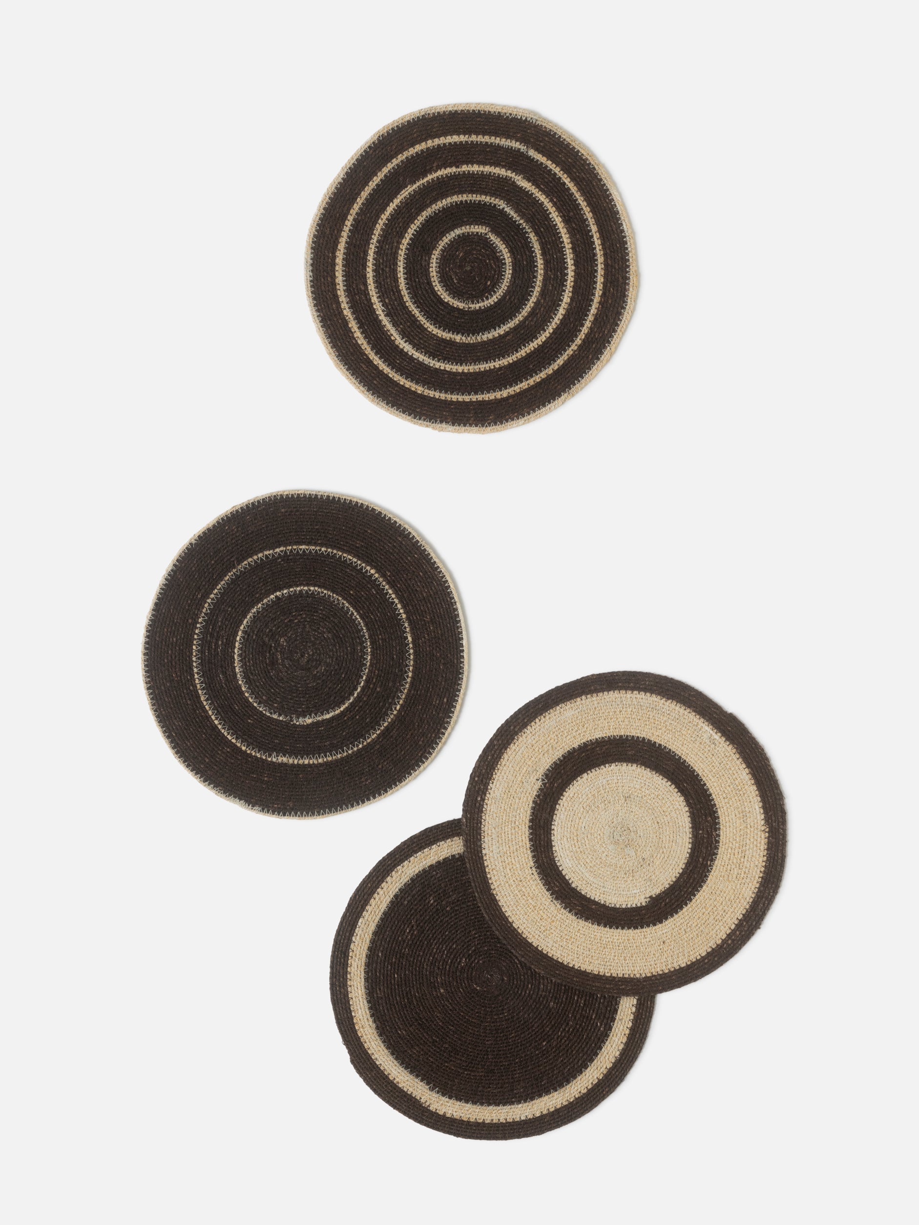 Agora Woven Placemat Set/4 Rye/Natural / 34cmdia
