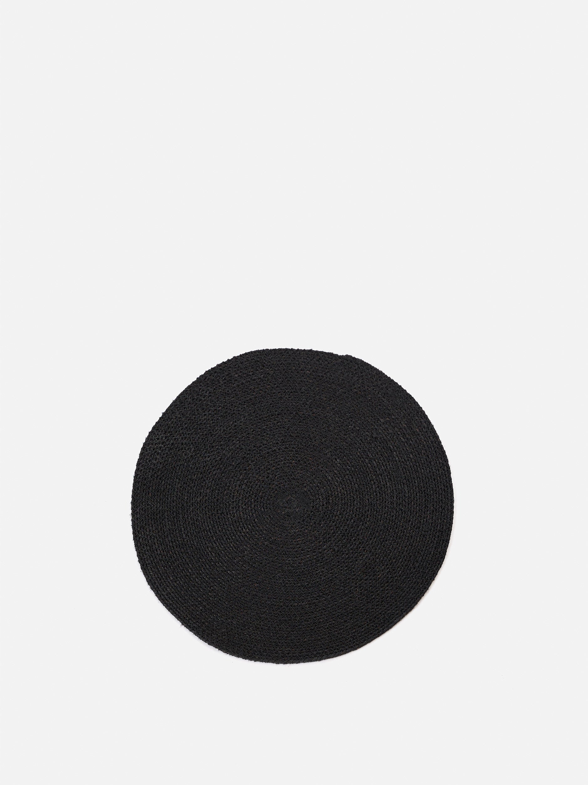 Woven Placemat Black / 34cmdia