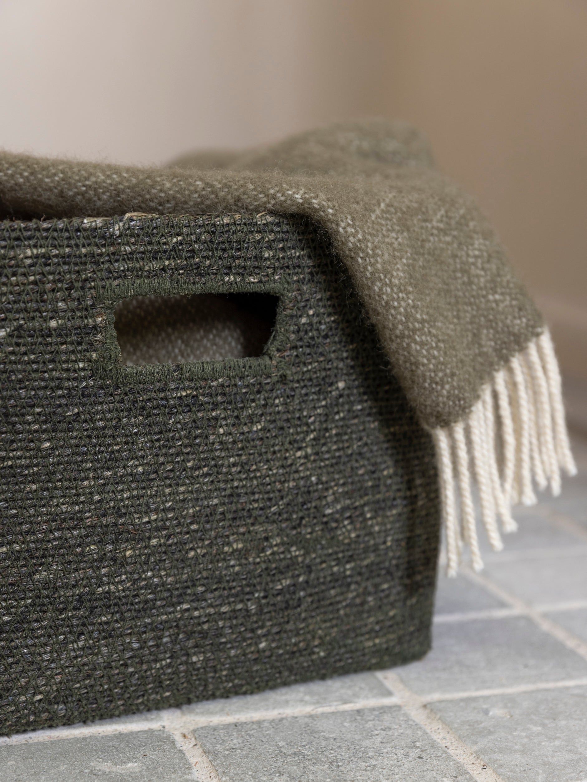 Woven Storage Basket Olive / Large