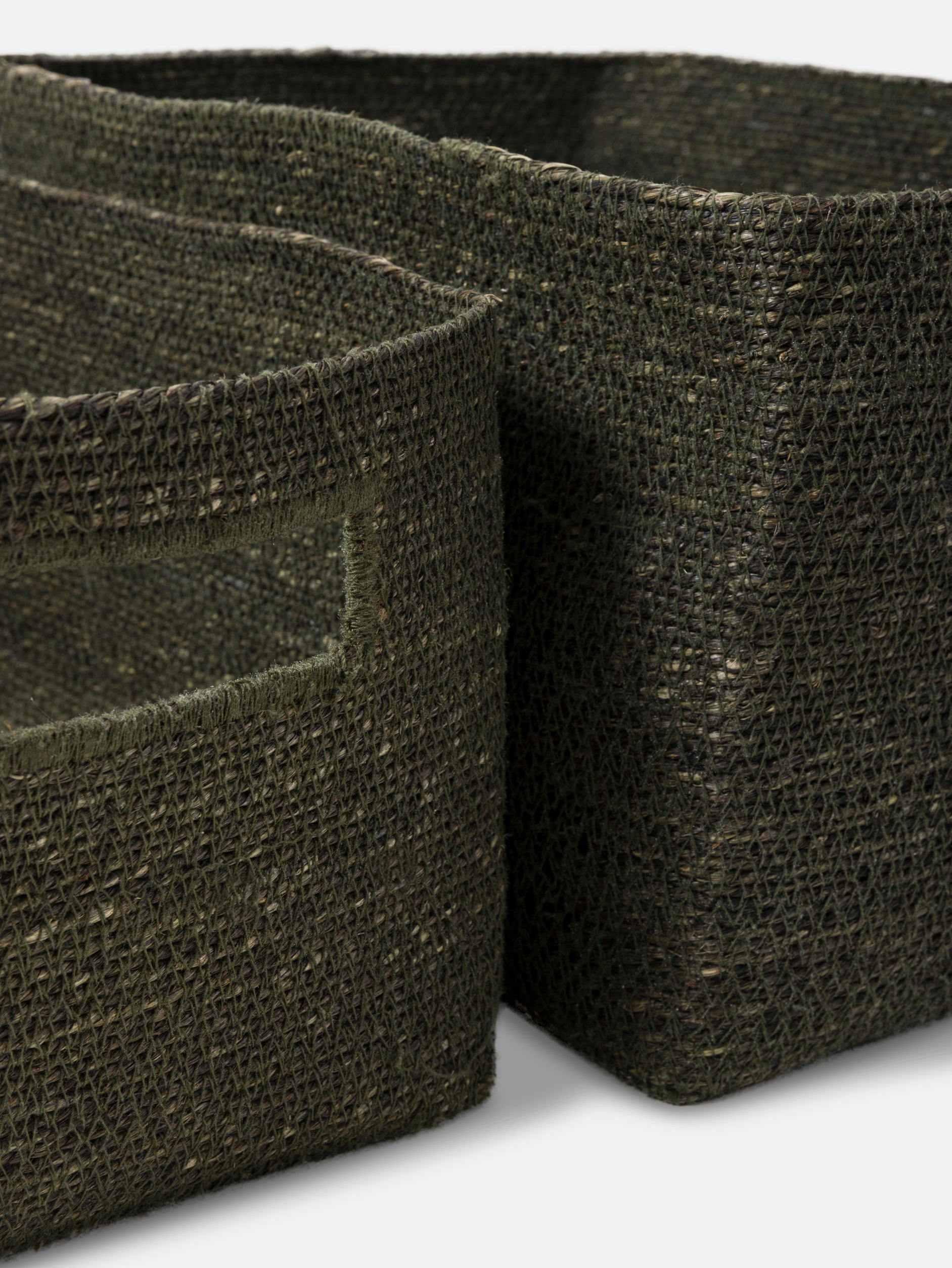 Woven Storage Basket Olive / Large