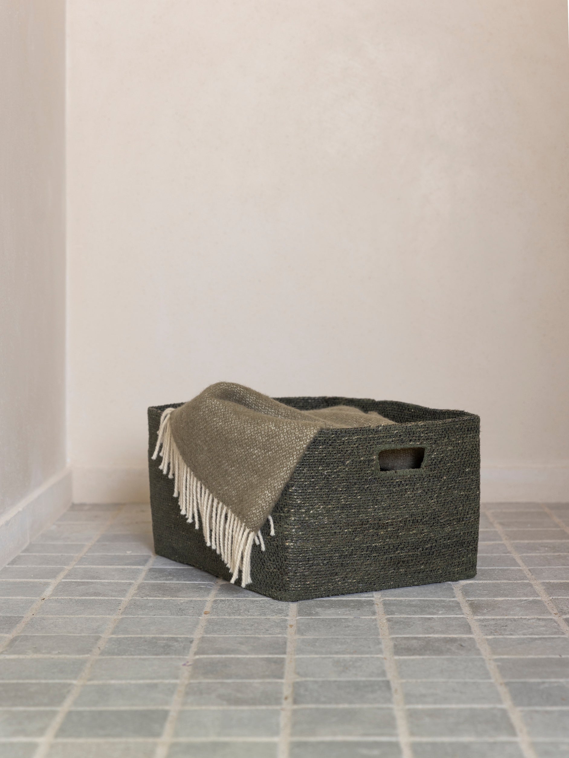 Woven Storage Basket Olive / Large
