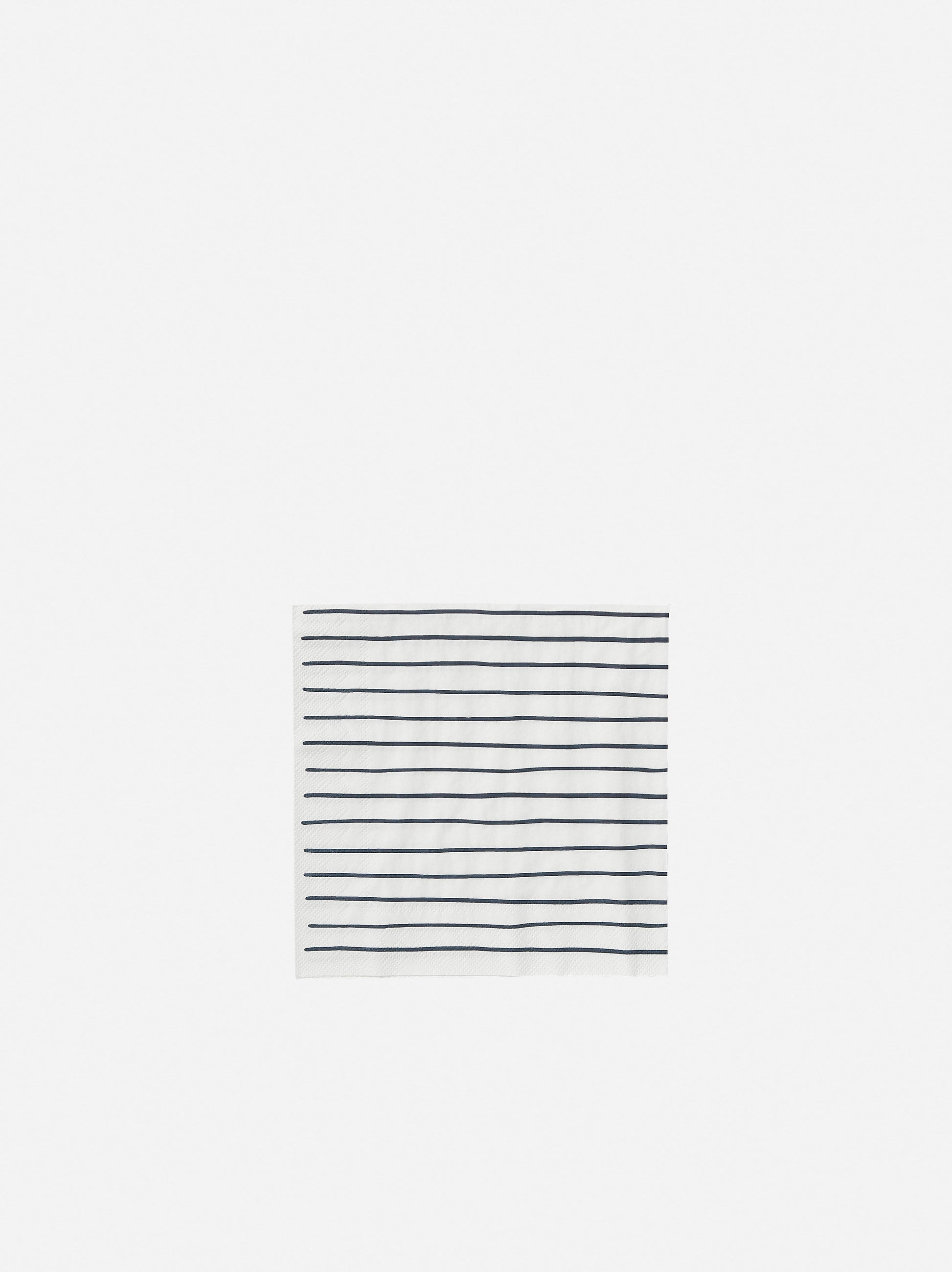 Stripe Dinner Napkin Pack/20 White/Navy / 40x40cm