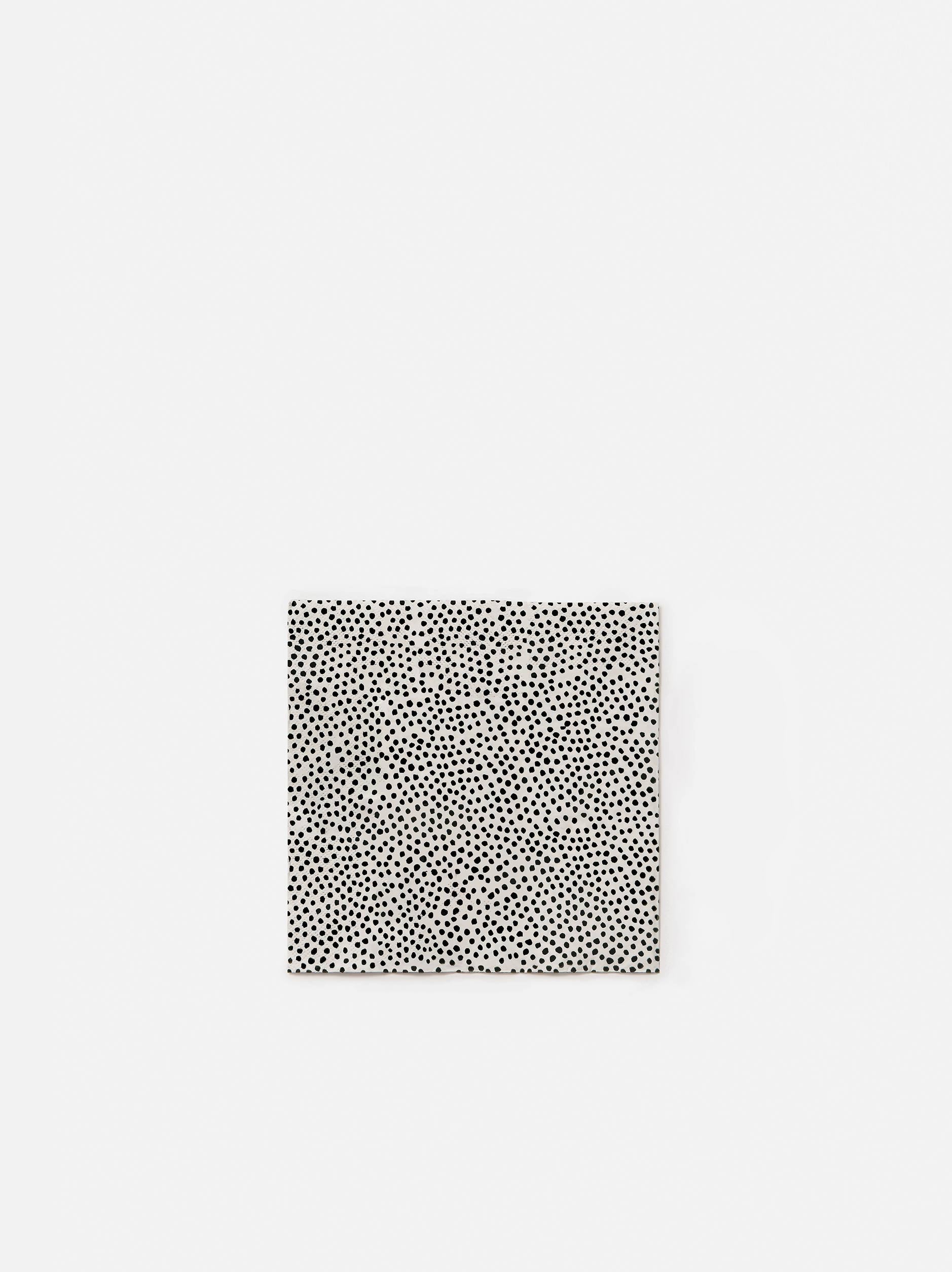 Pois Dinner Napkin Pack/20 White/Black / 40x40cm