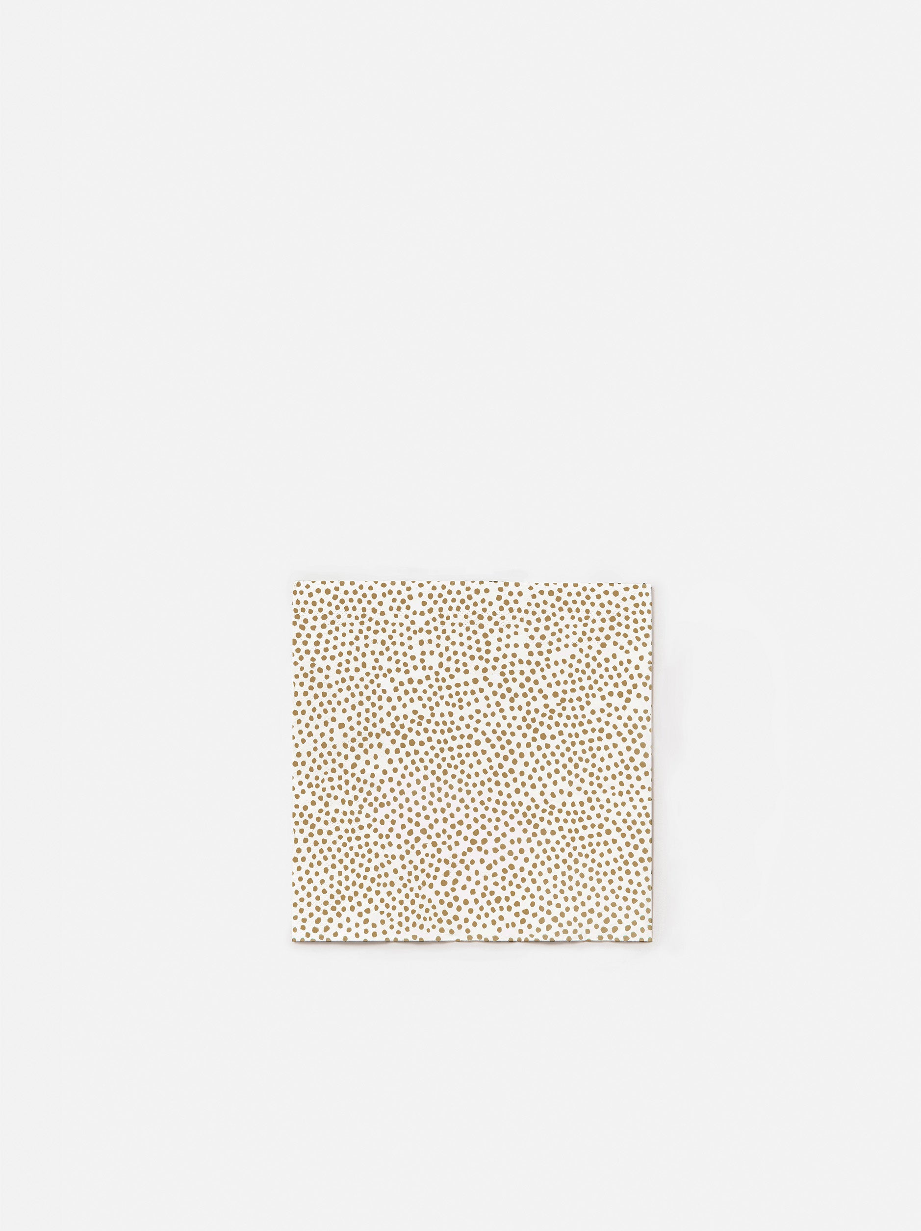 Pois Dinner Napkin Pack/20 White/Mustard / 40x40cm