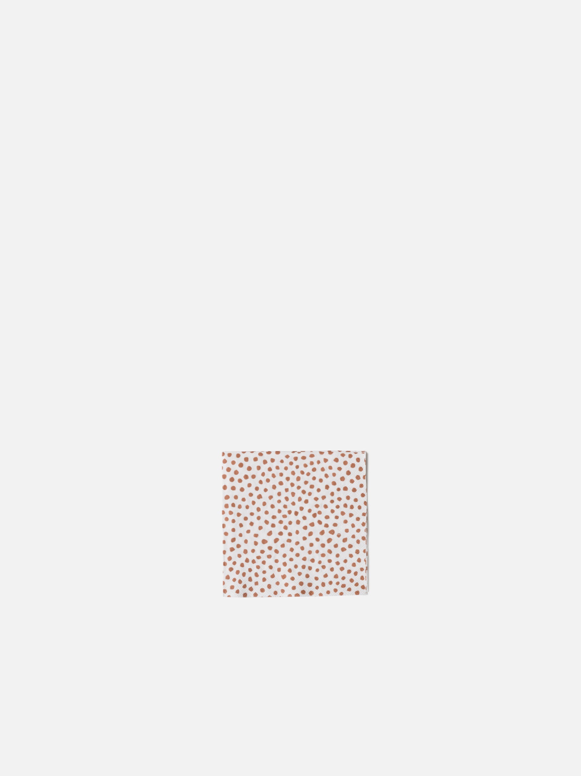 Pois Cocktail Napkin Pack/20 White/Brick / Small