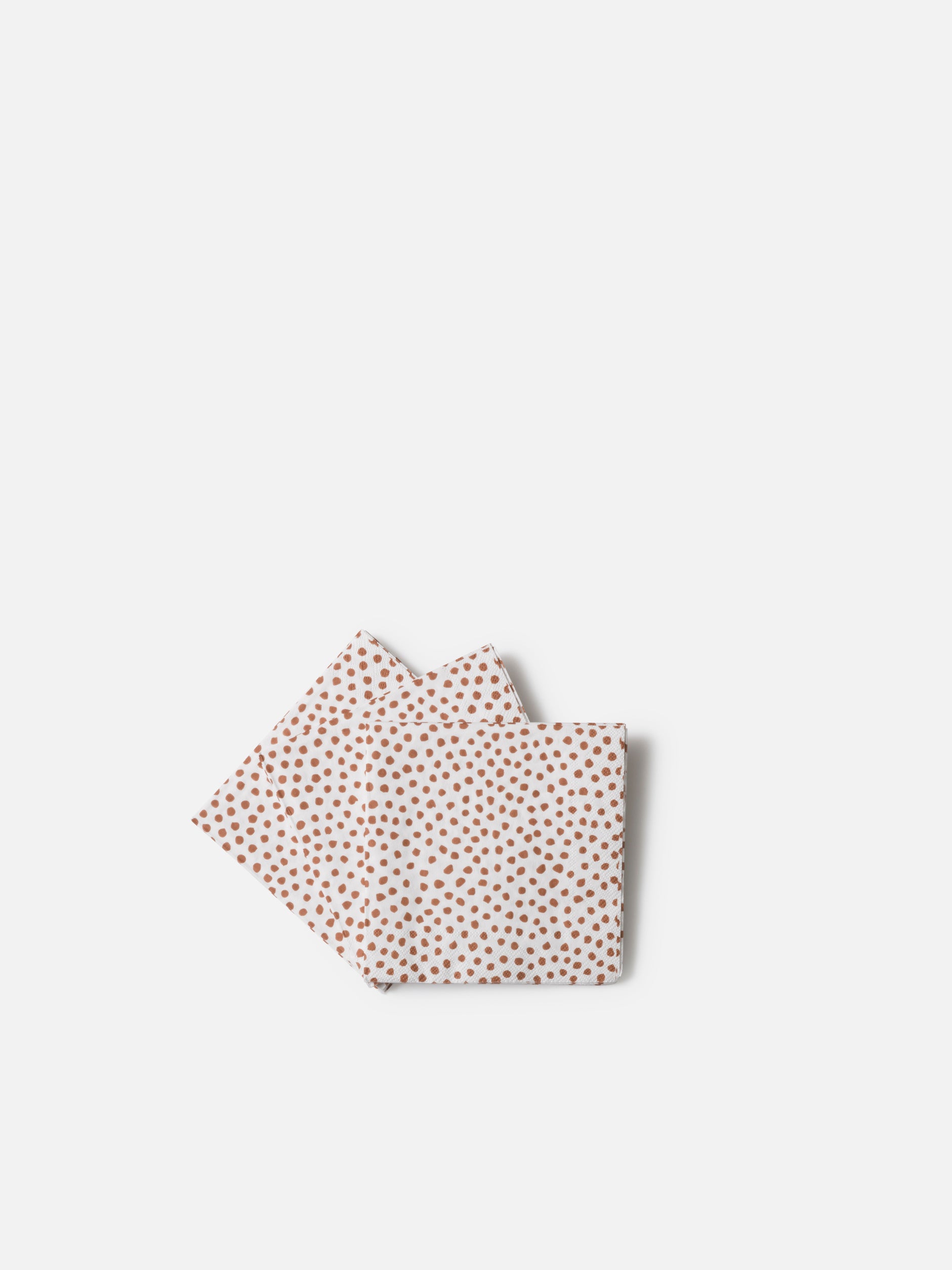 Pois Cocktail Napkin Pack/20 White/Brick / Small