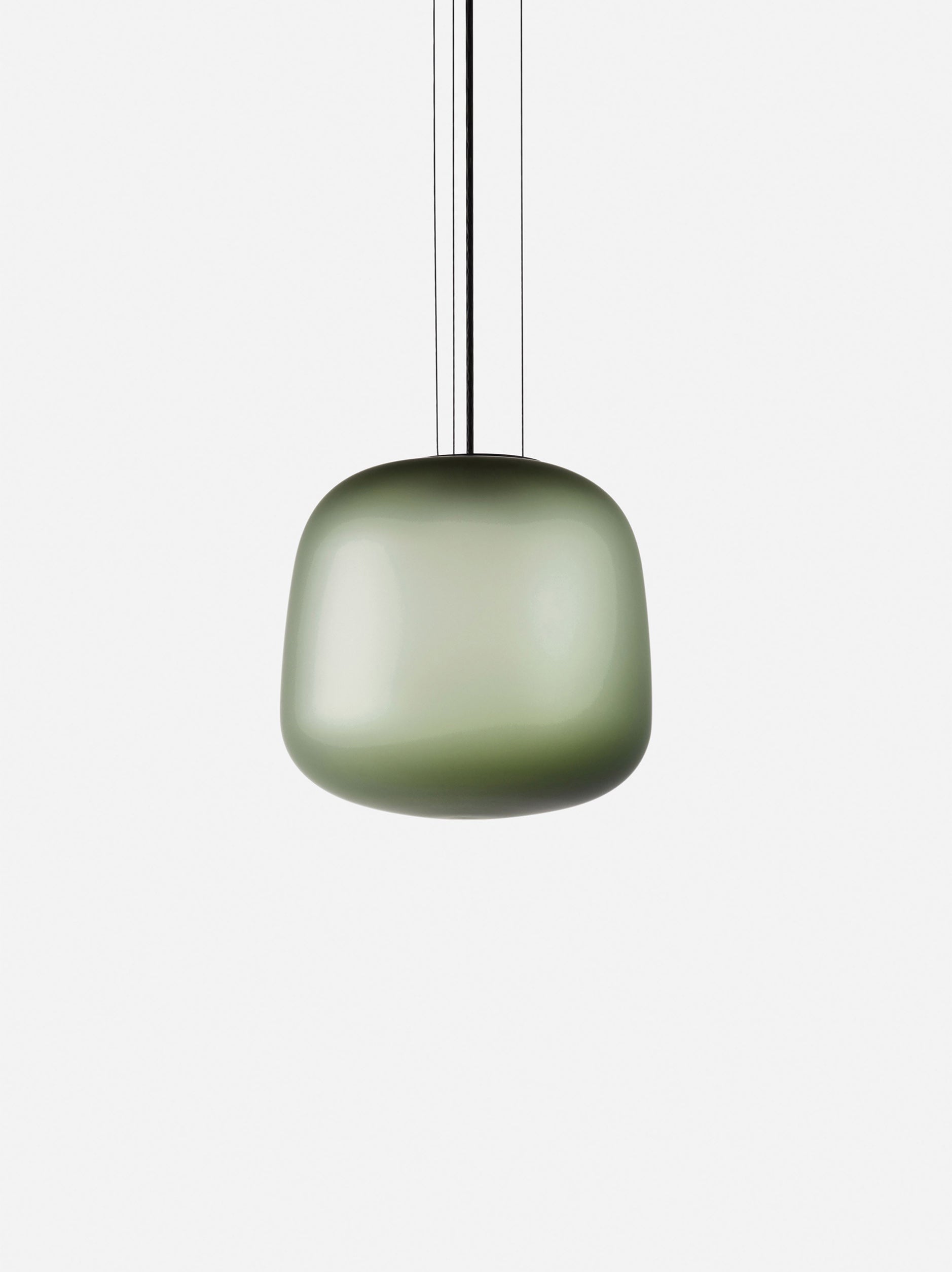 AB Pendant Light Frosted Smoke Grey/Green / Small