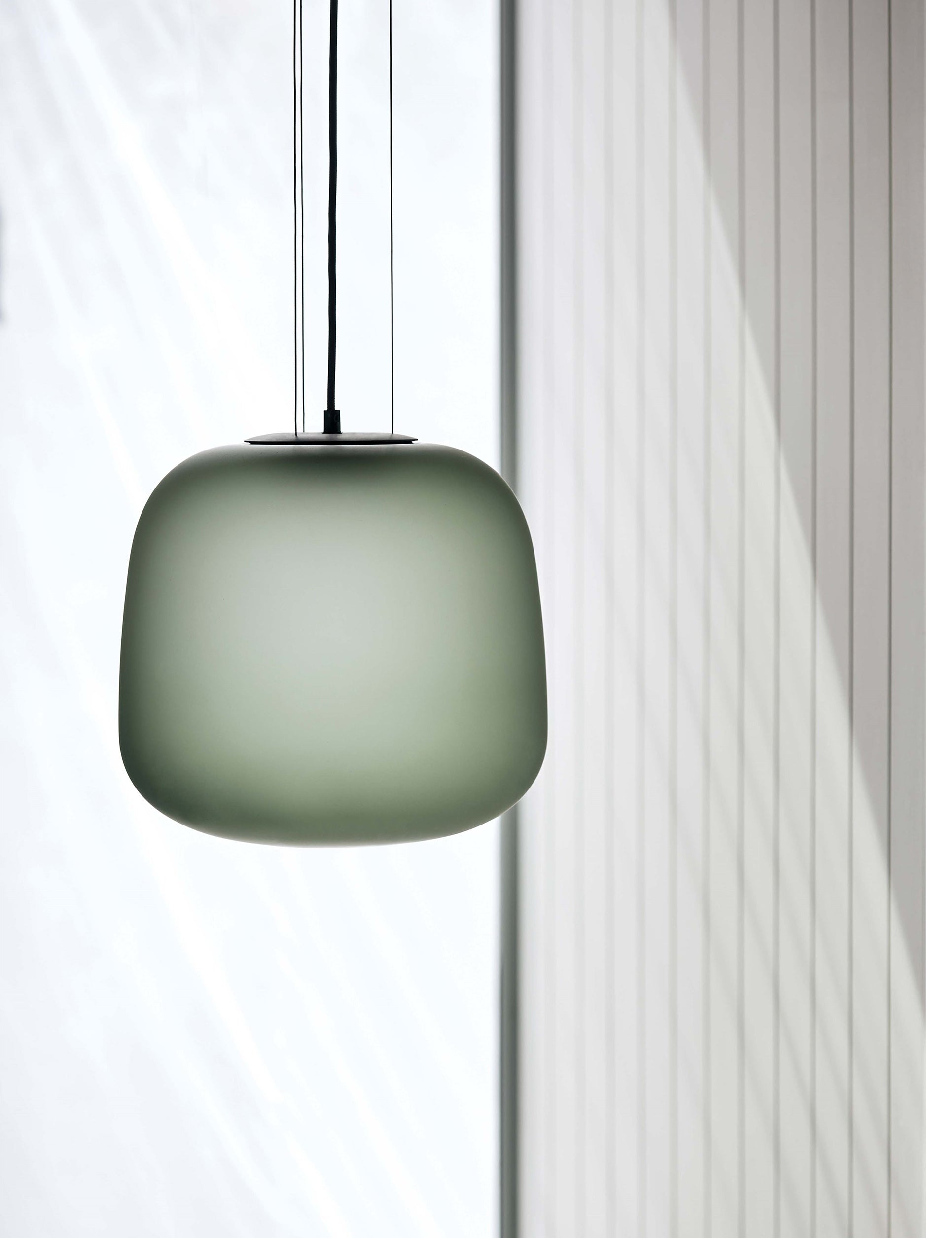 AB Pendant Light Frosted Smoke Grey/Green / Small