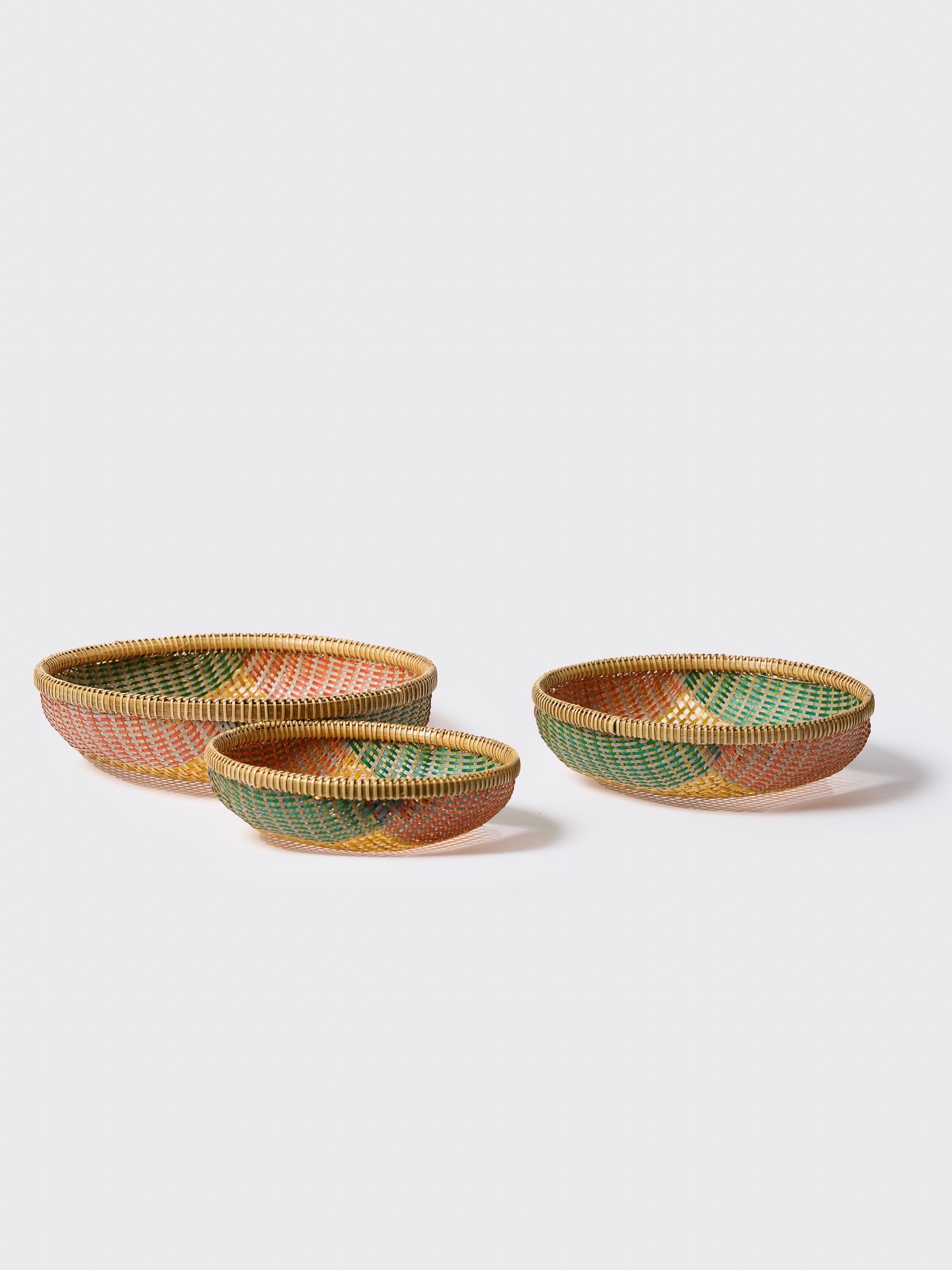 Thao Woven Basket Yellow/Multi / Medium