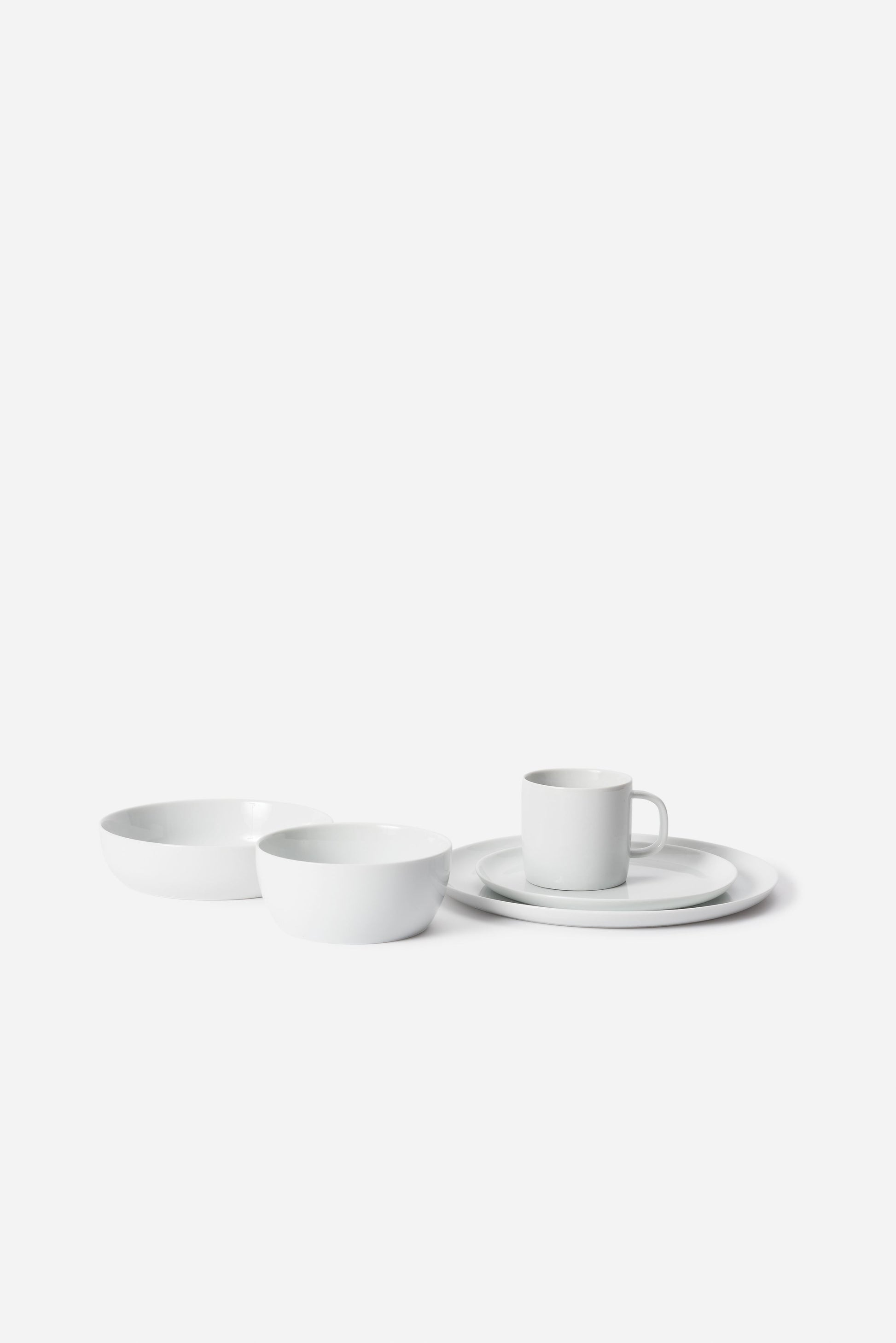 Porcelain Cereal Bowl Set/4 White / One Size