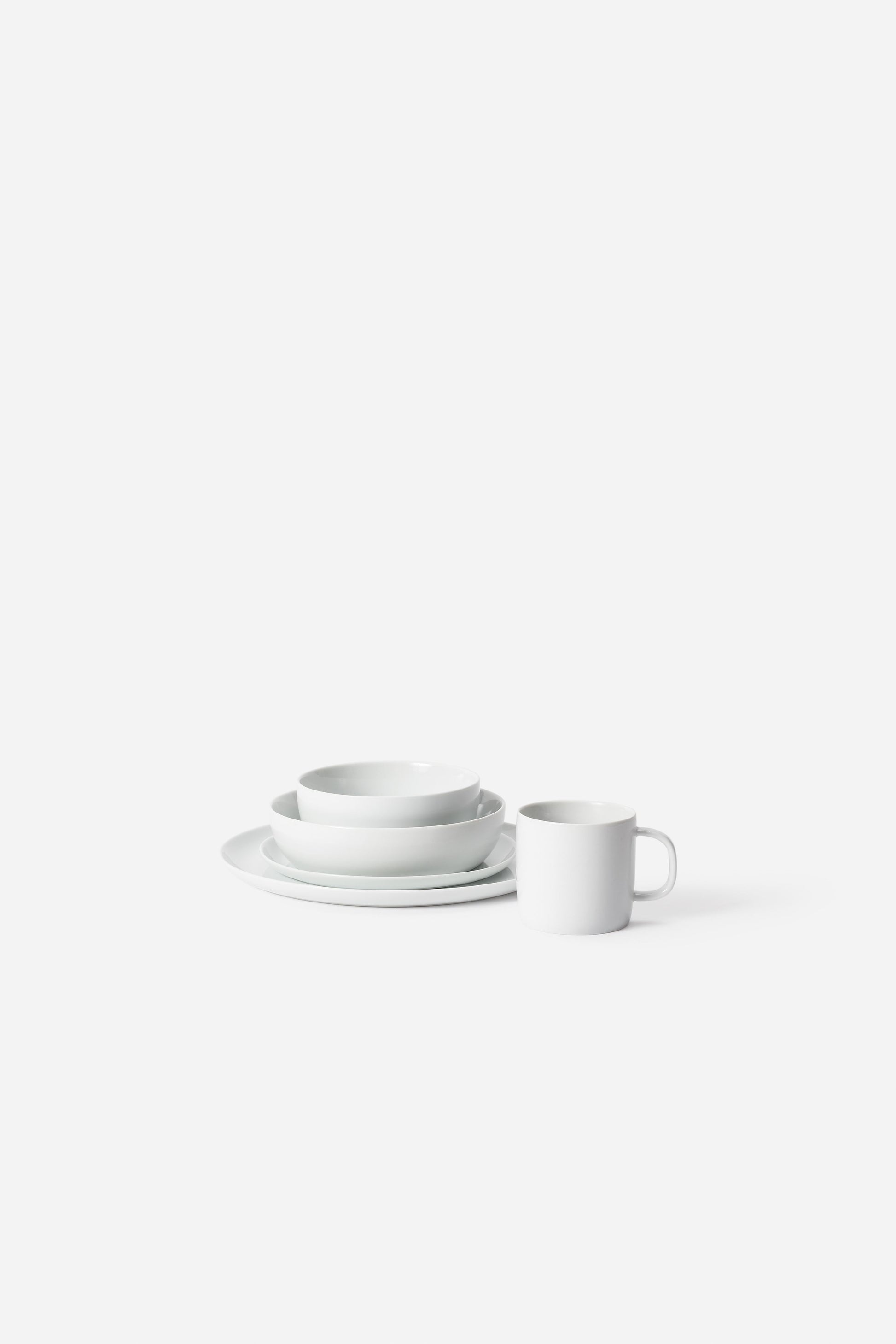 Porcelain Cereal Bowl Set/4 White / One Size