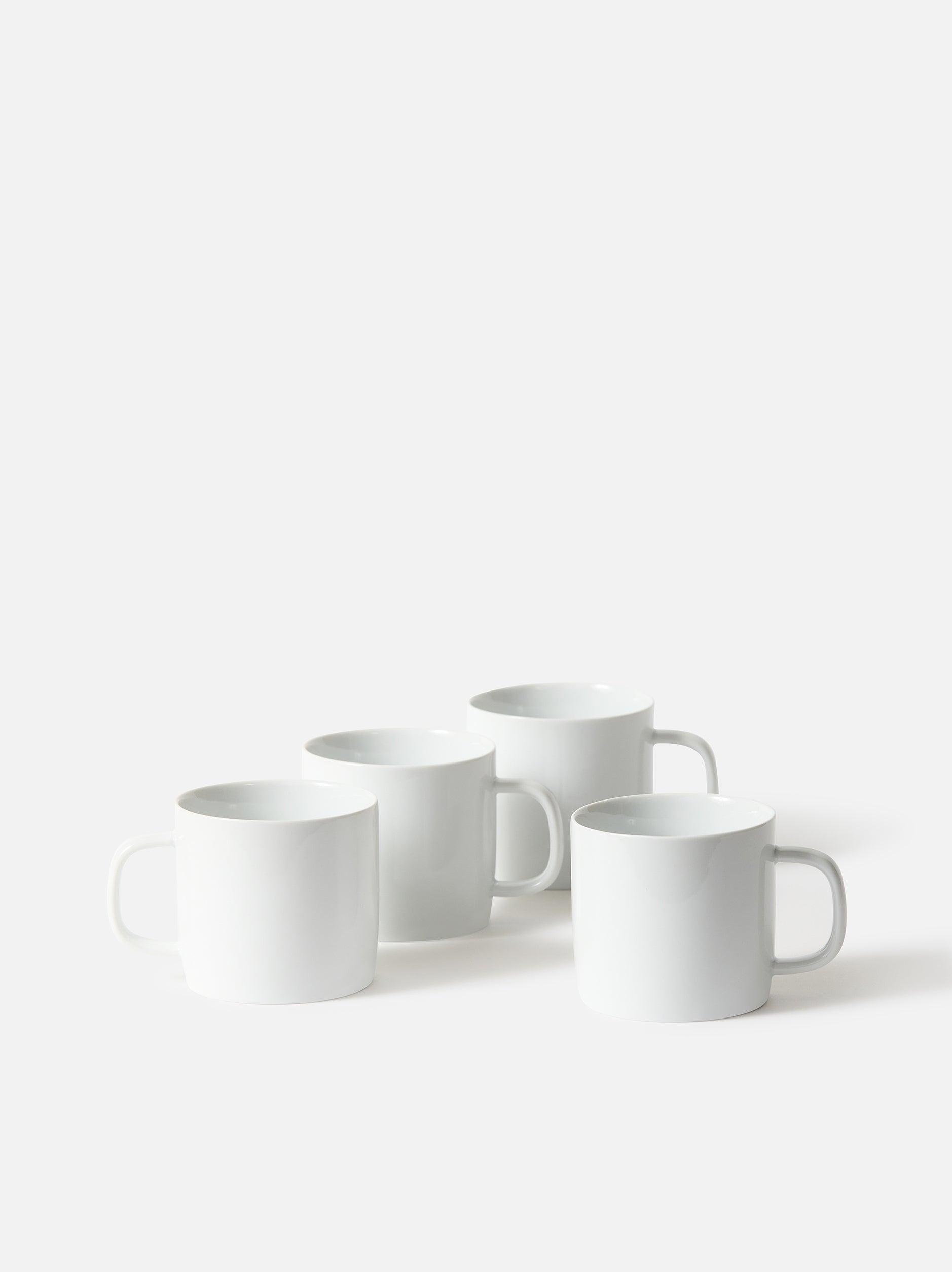 Porcelain Coffee Cup Set/4 White / One Size