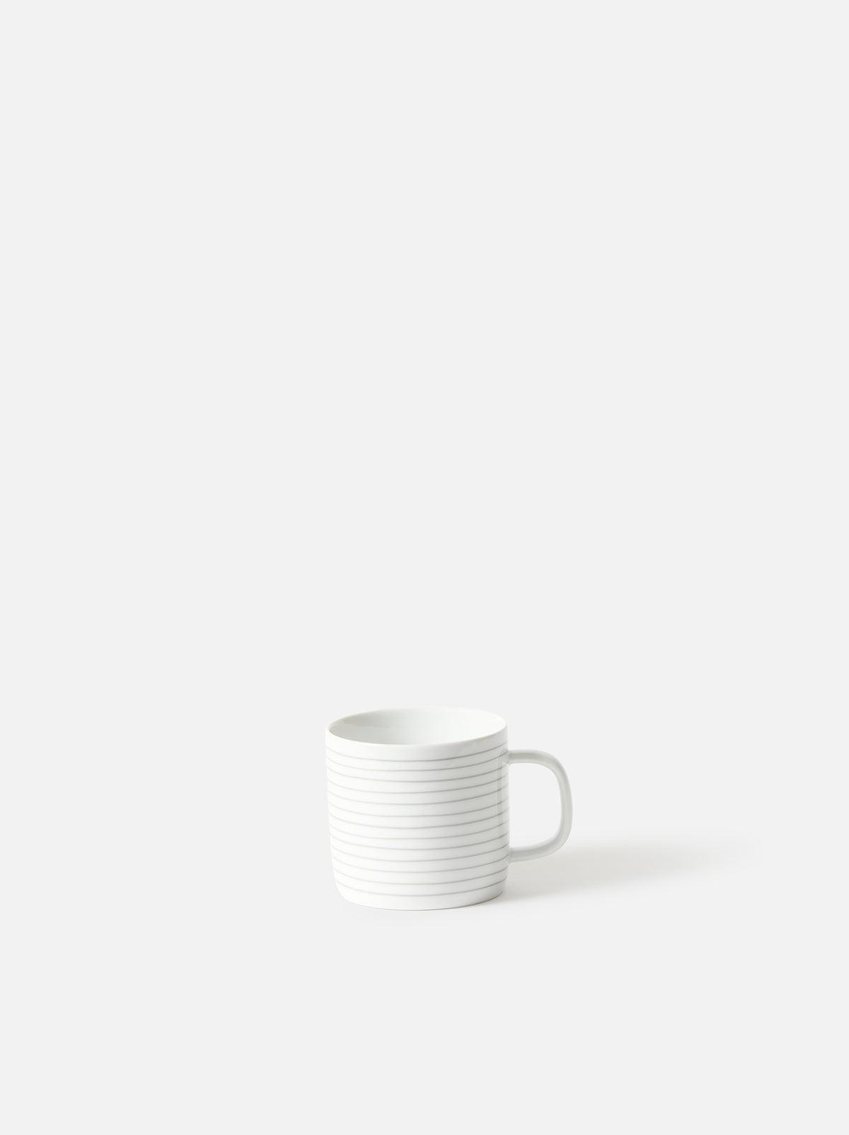 Porcelain Stripe Coffee Cup Set/4 Grey/White / One Size