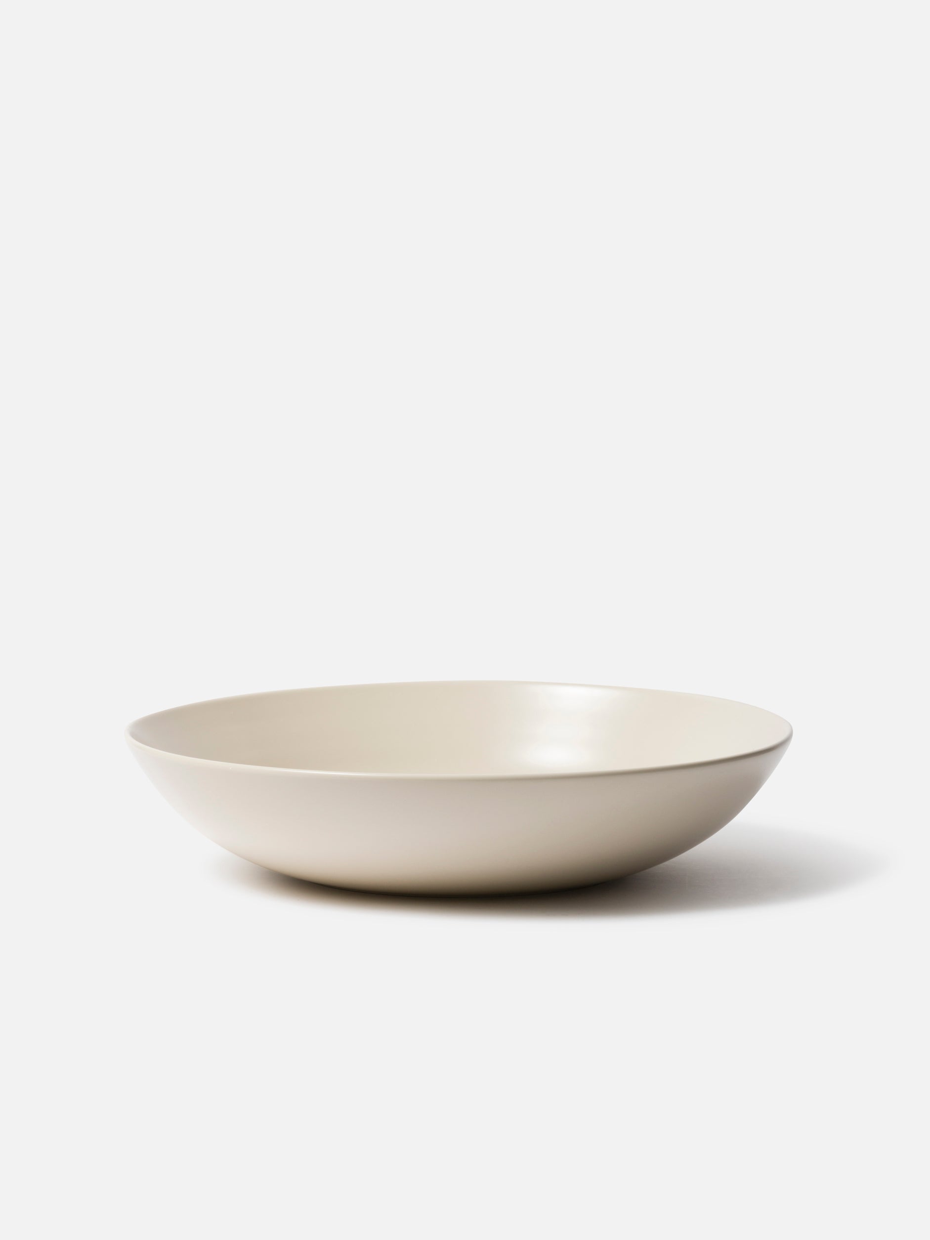 Stoneware Low Bowl Matte Beige / Large