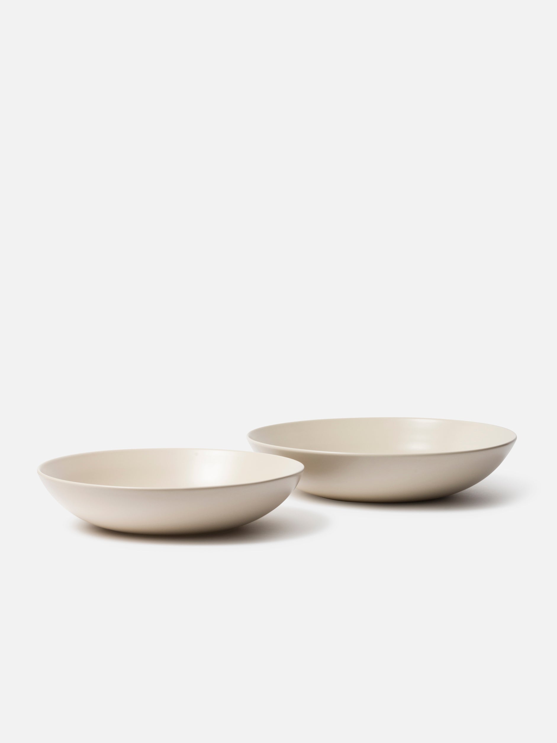 Stoneware Low Bowl Matte Beige / Medium