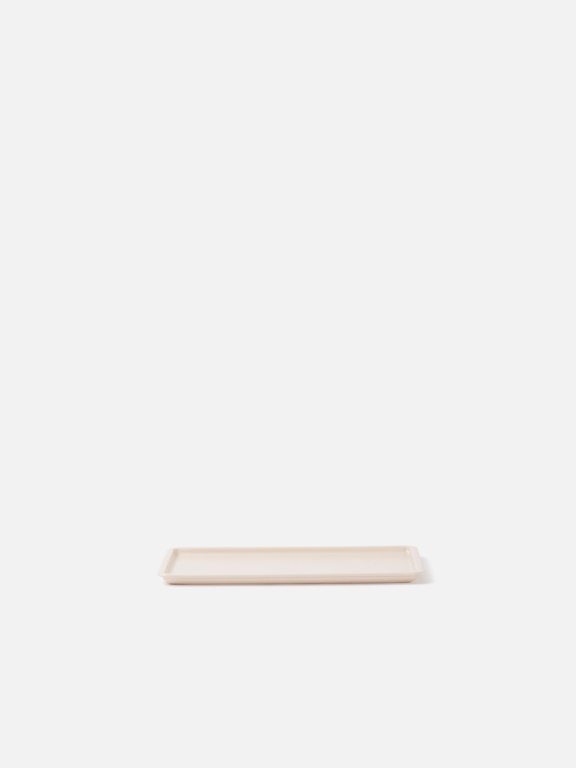 Stoneware Tray Matte Beige / Medium