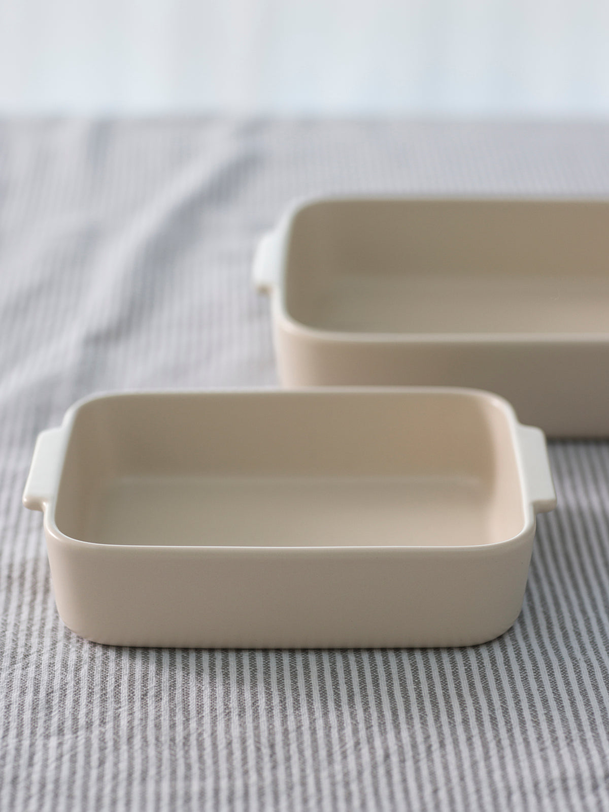 Stoneware Baking Dish Matte Beige / Medium