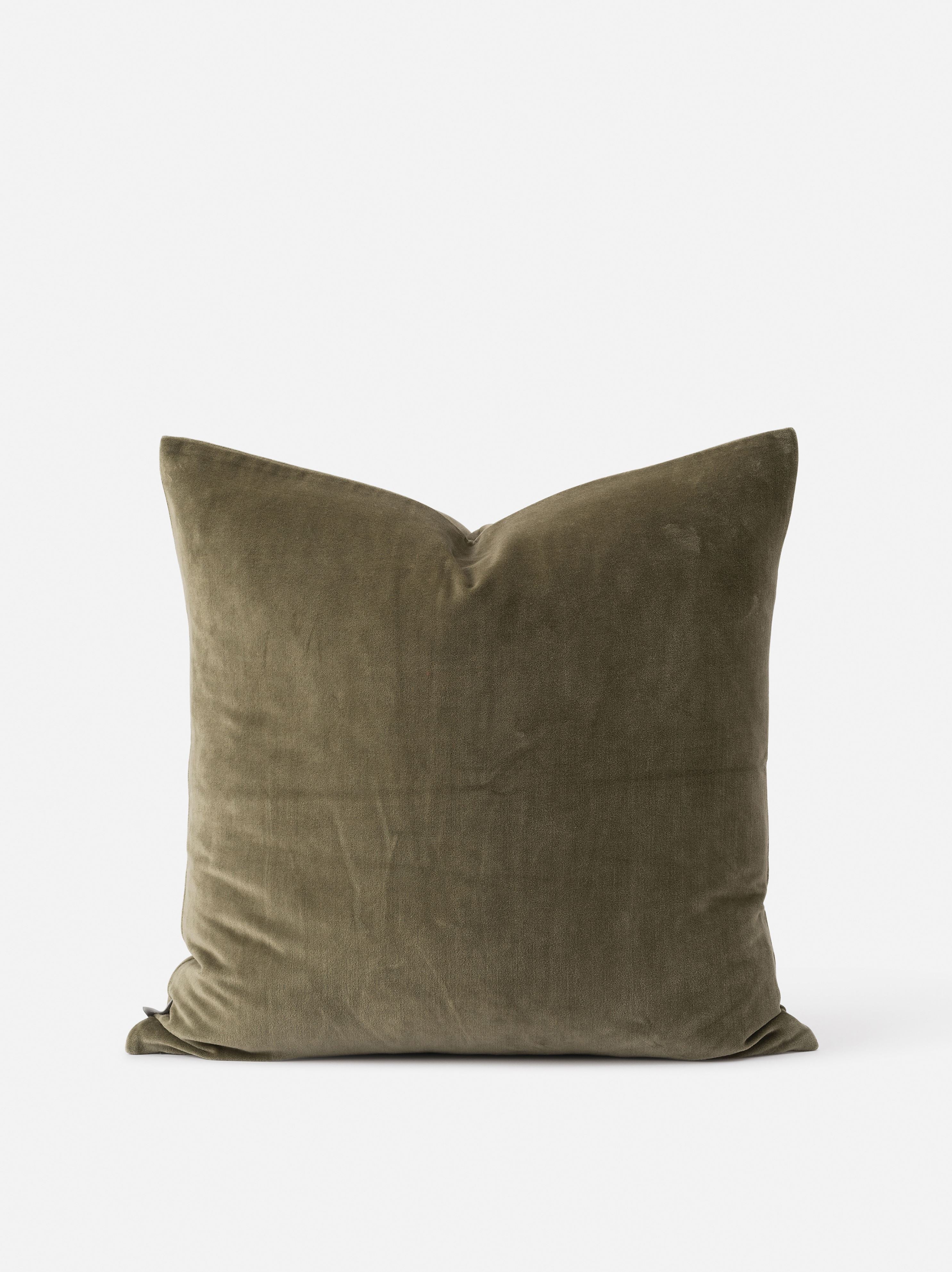 Cotton Velvet Cushion Cover Sage / 55x55cm