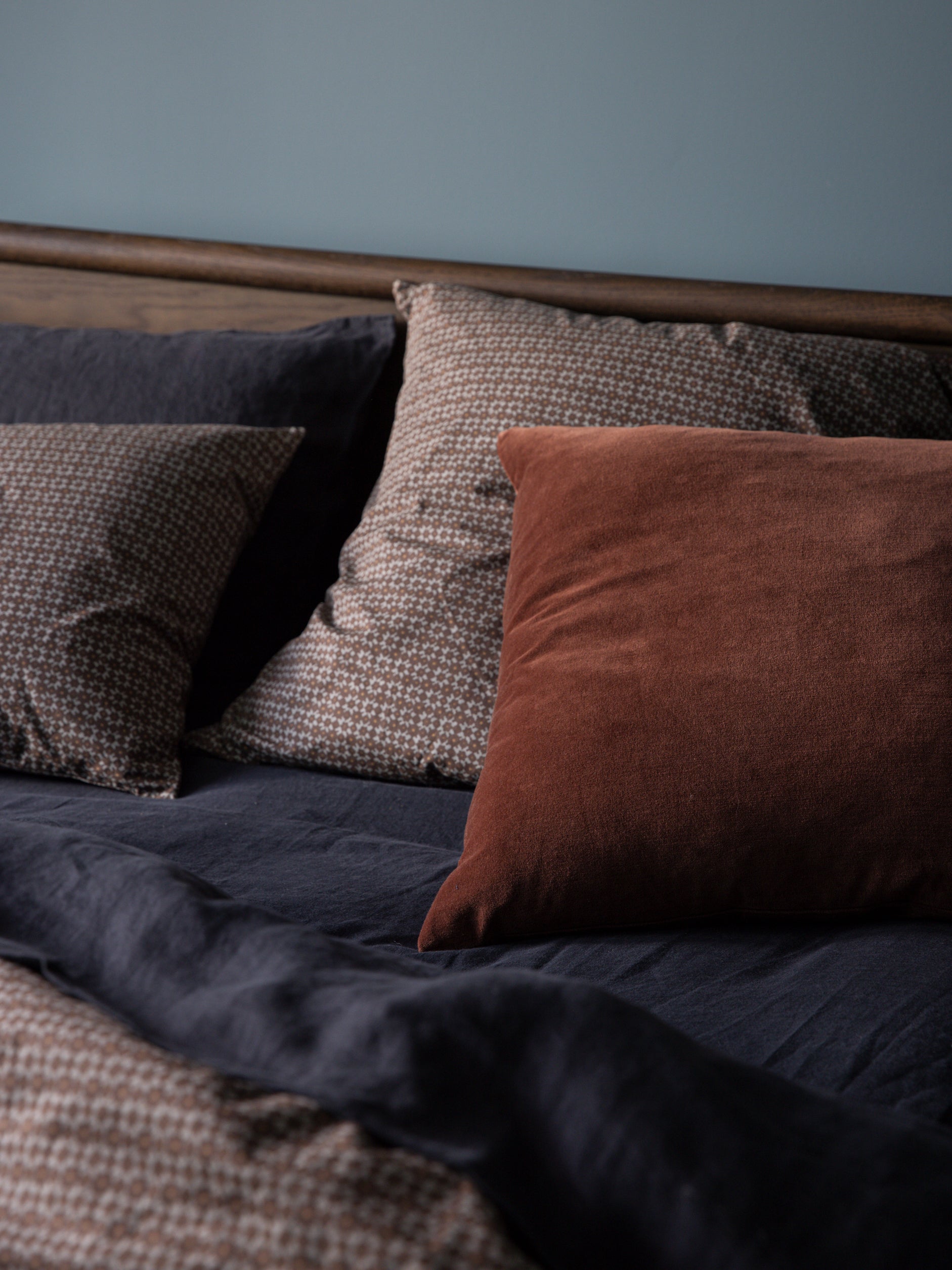 Cotton Velvet Cushion Cover Brick / 55x55cm