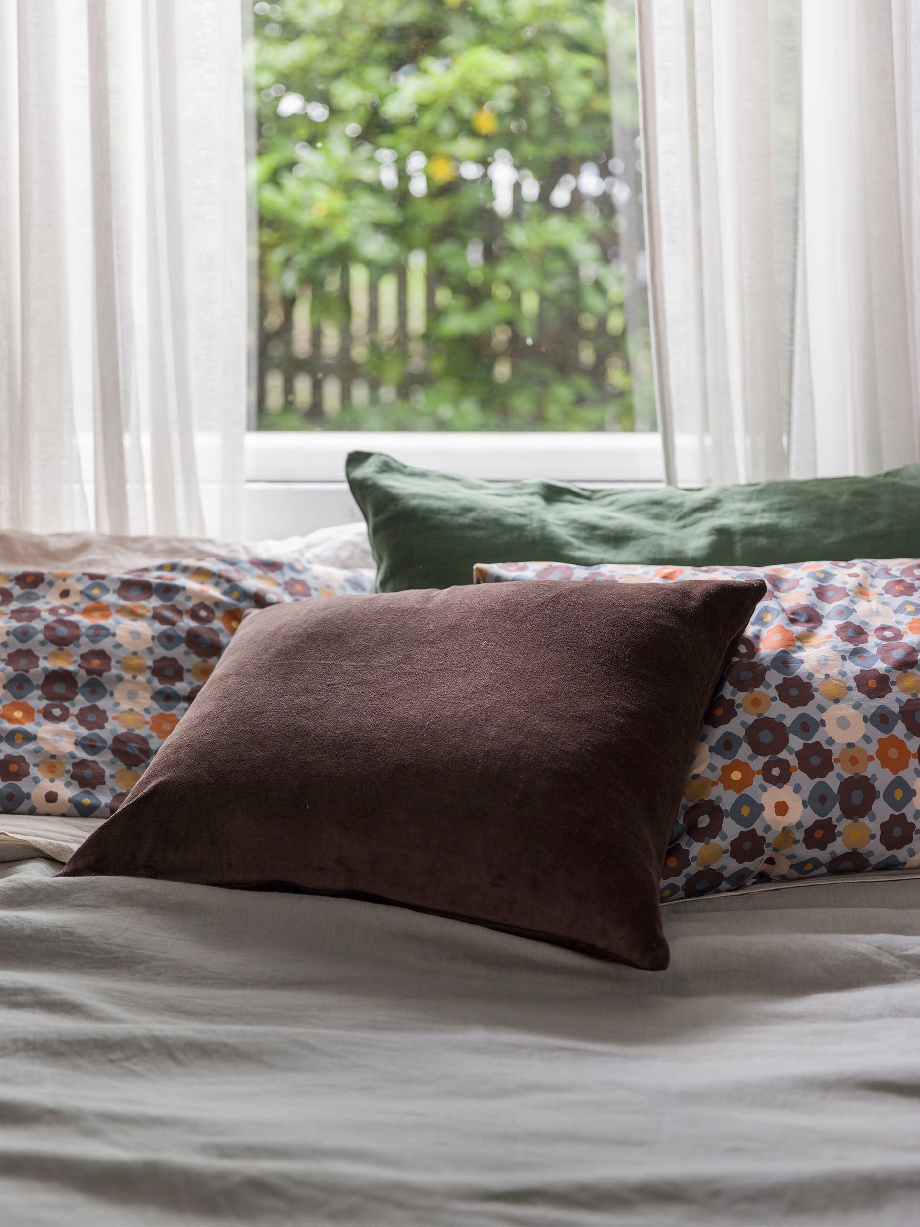 Cotton Velvet Cushion Cover Henna / 55x45cm