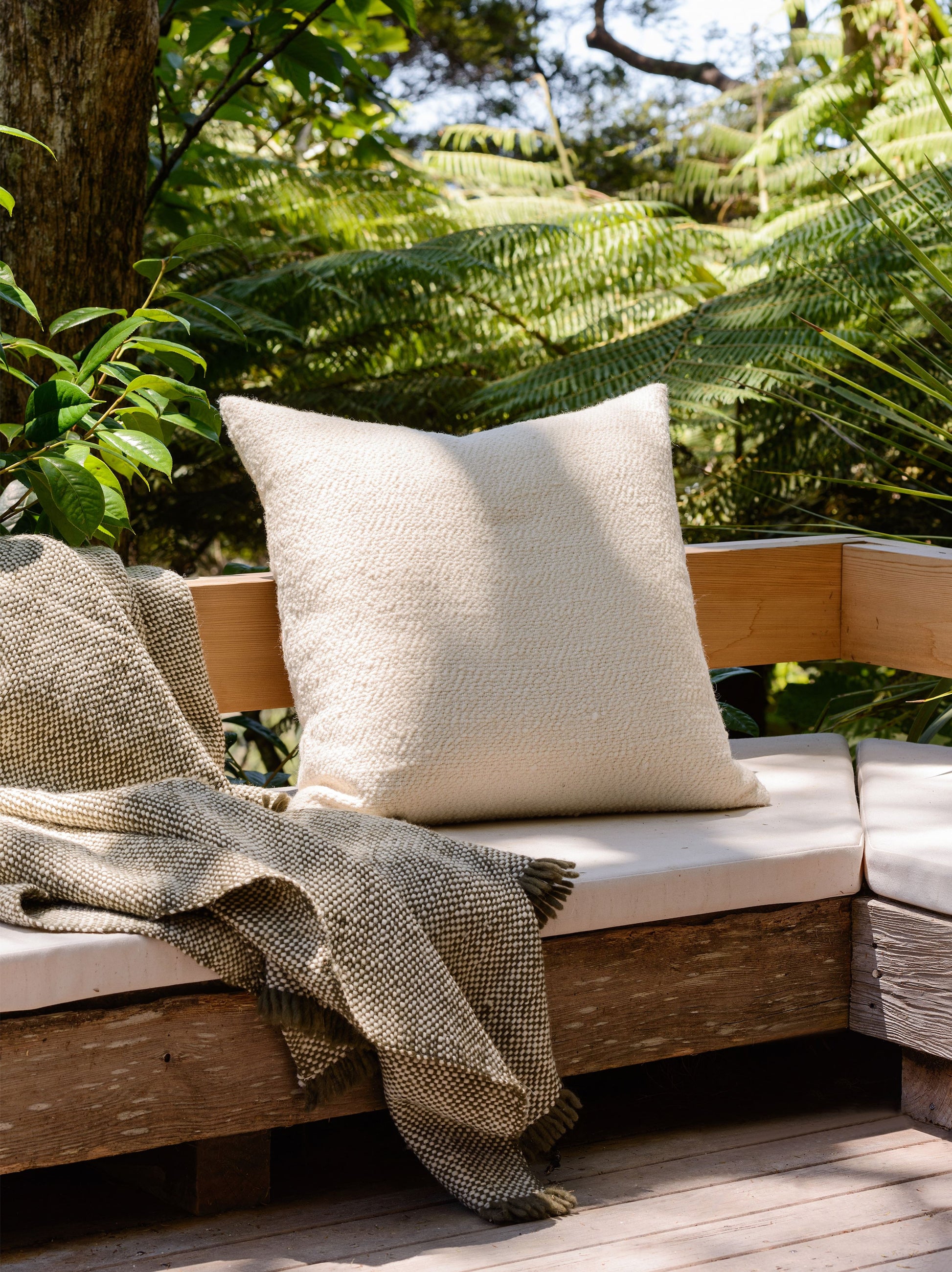 Lazo Wool Boucle Cushion Cover Natural / 55x55cm