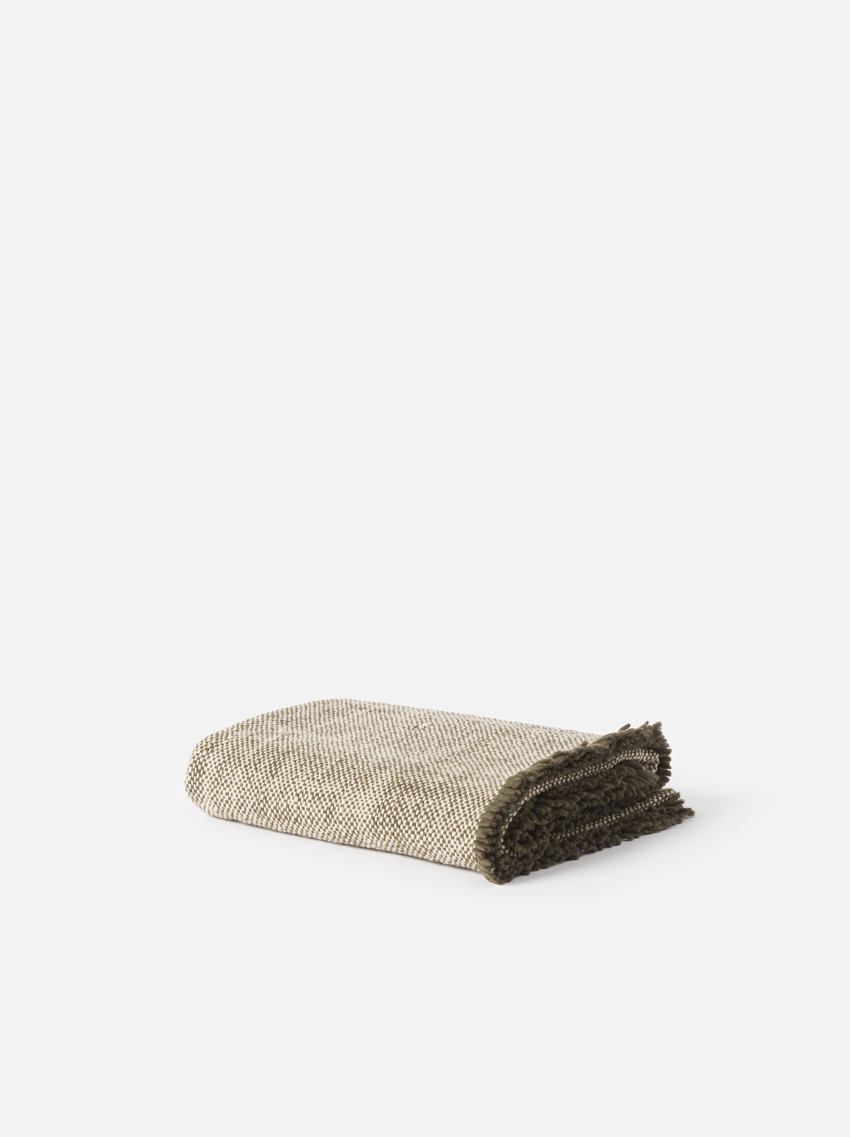 Hutt Wool Throw Ivy/Natural / 140x180cm