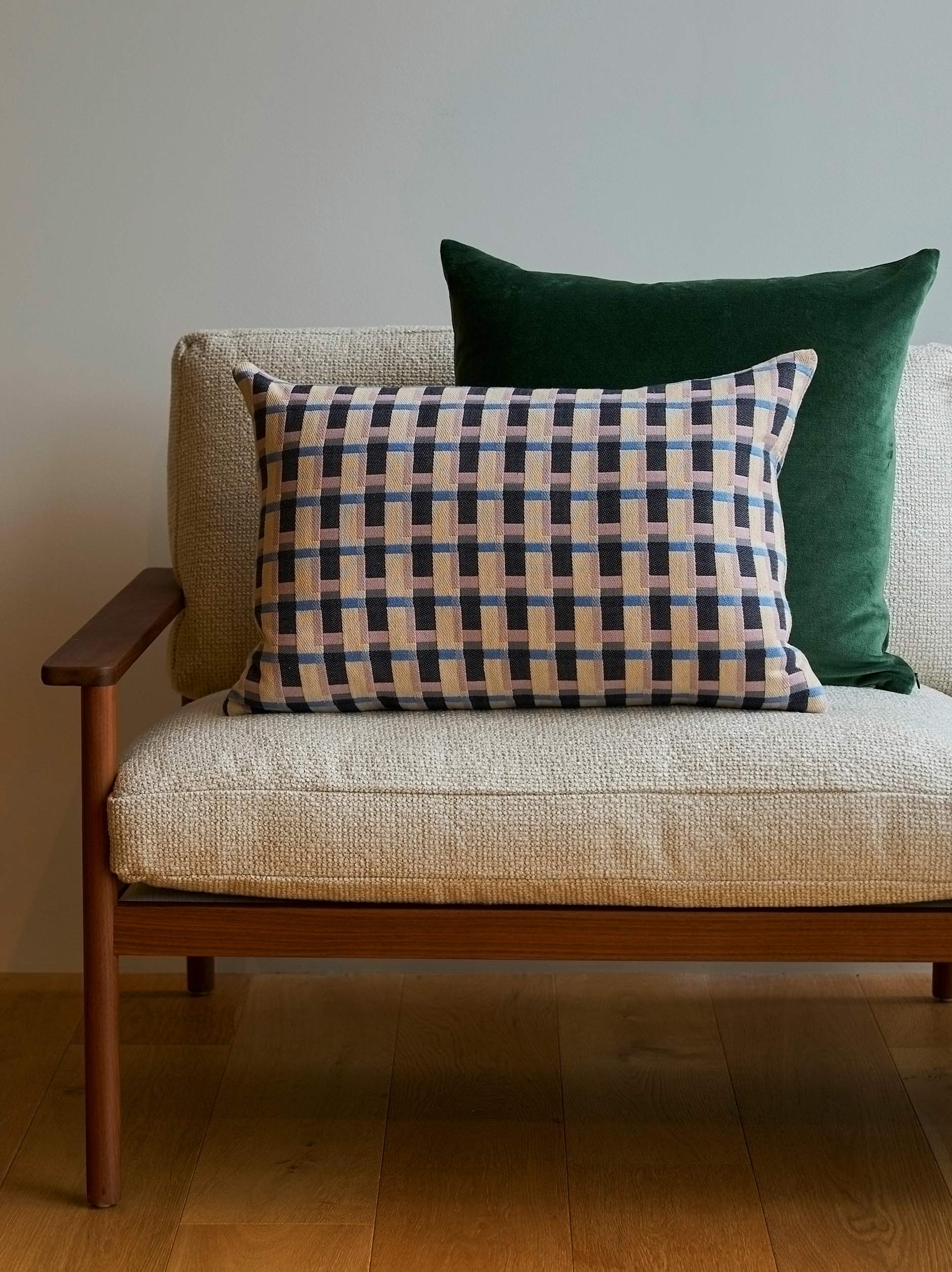 Velvet Cushion Cover Duck Green / 55x55cm