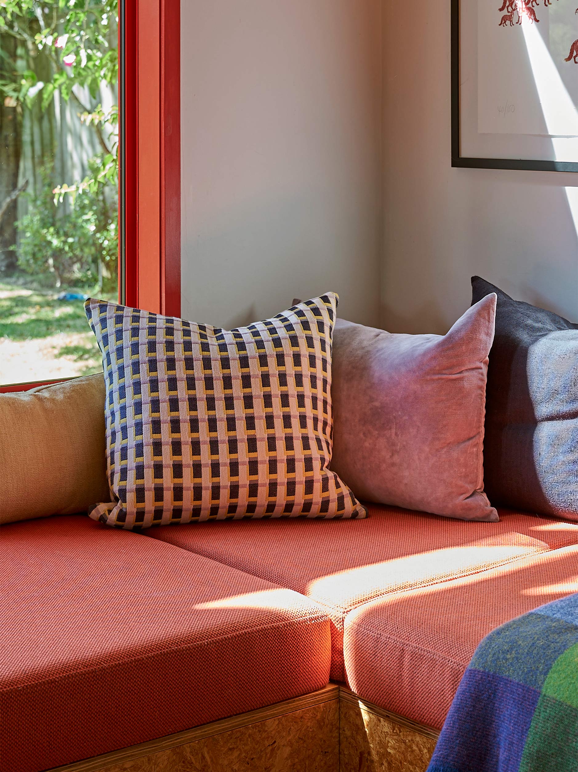 Velvet Cushion Cover Pansy / 55x45cm