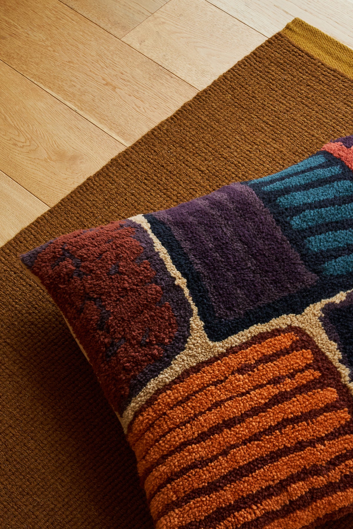 Astrid Woollen Floor Cushion Cover Multi / 65x65cm