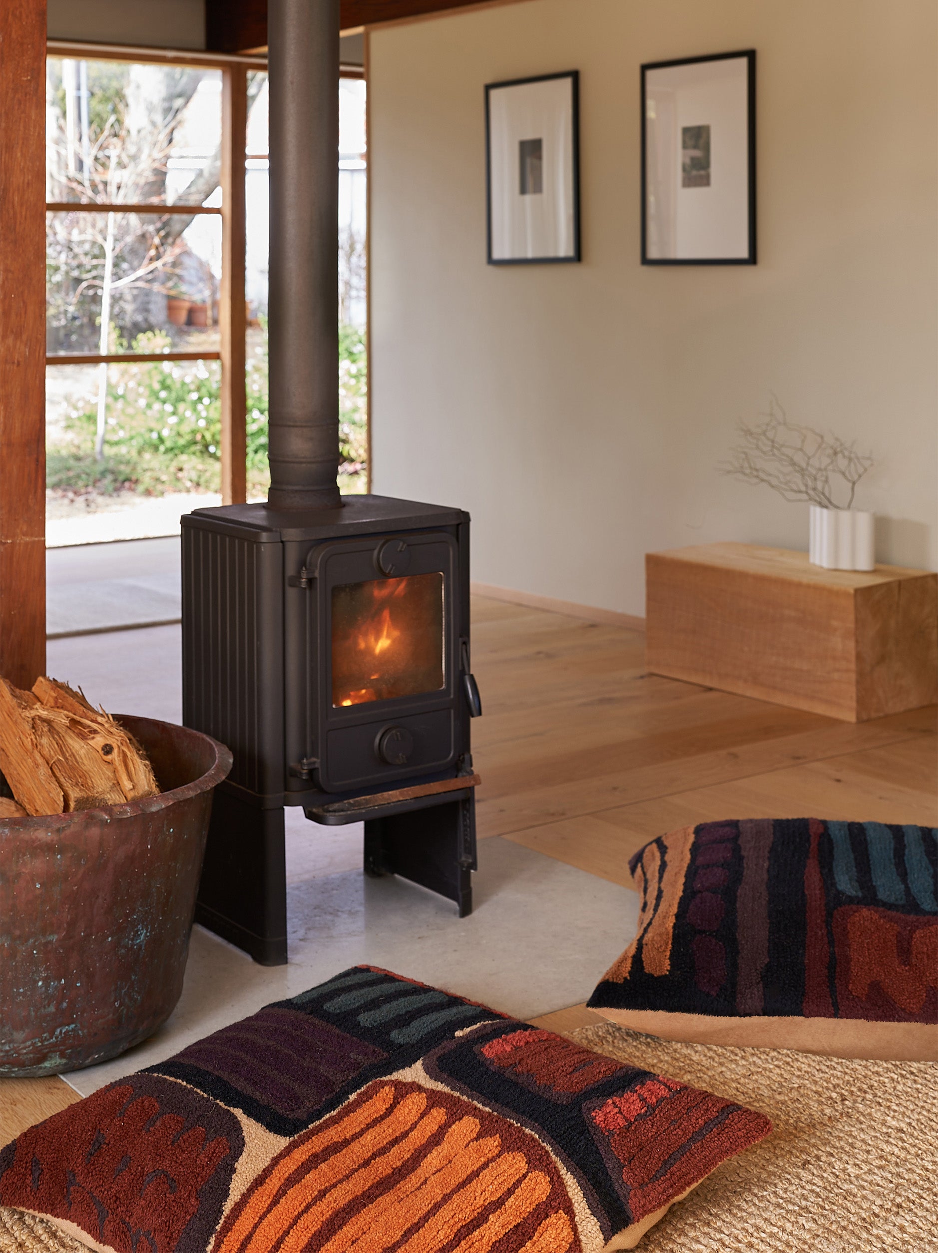 Magnus Woollen Floor Cushion Cover Multi / 65x65cm