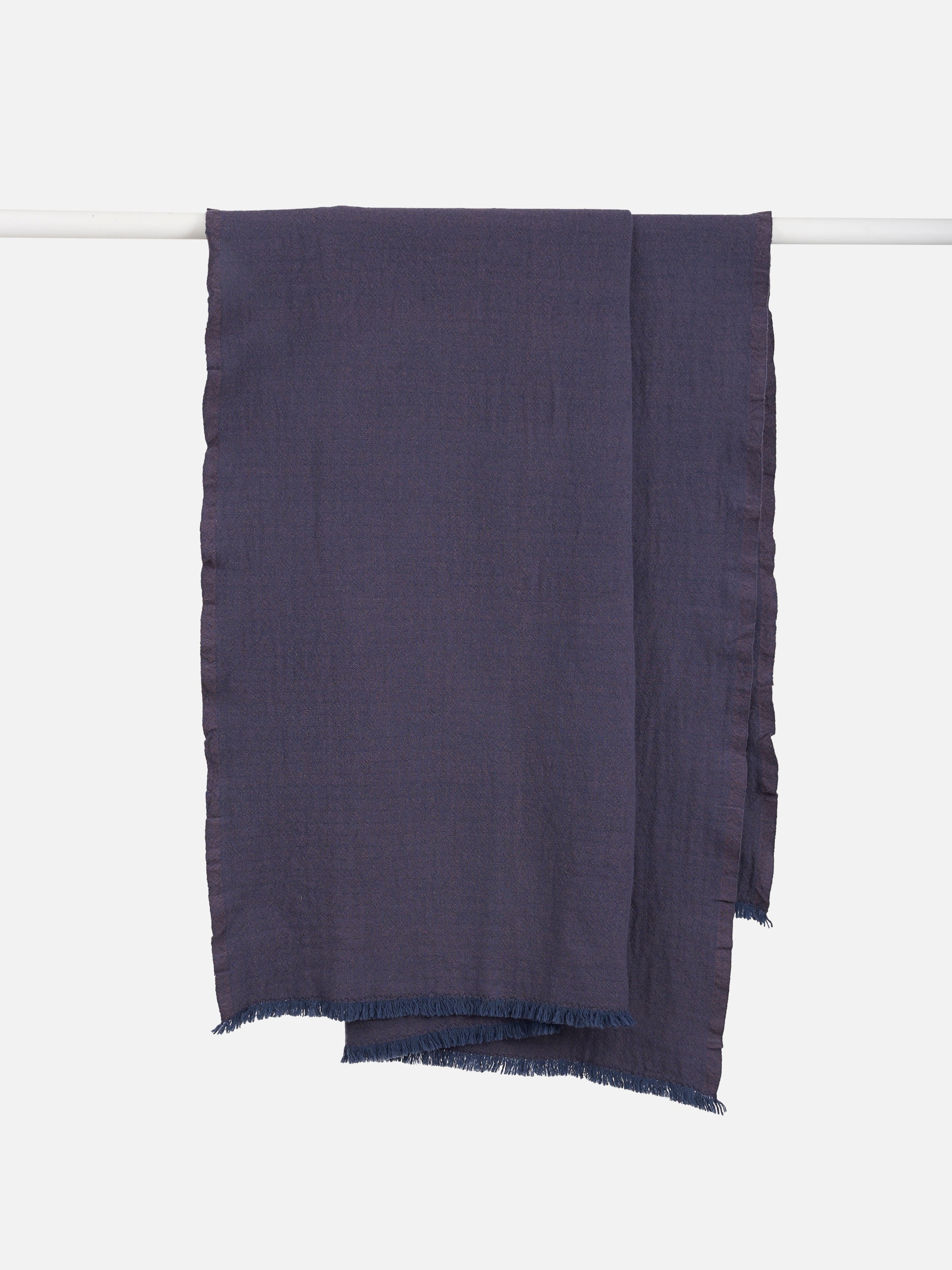 Oslo Lambswool Throw Oxford Blue/Lupin / 140x180