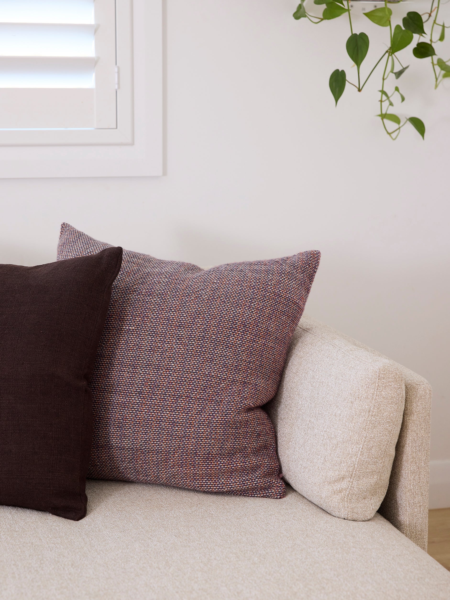 Misto Cushion Cover Navy/Persimmon / 60x60cm