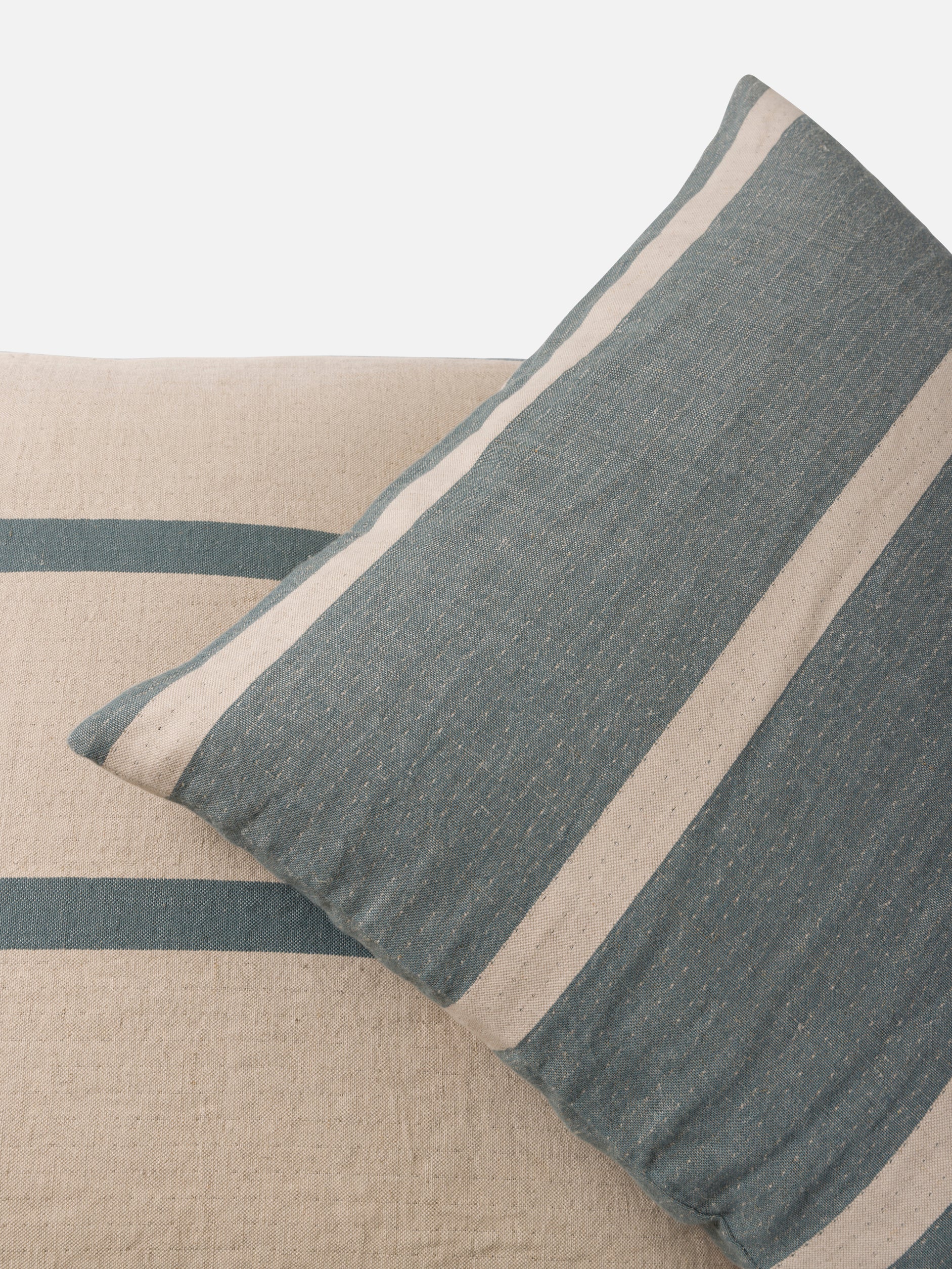 Carnival Euro Cushion Natural/Air Force Blue / European Pillowcase