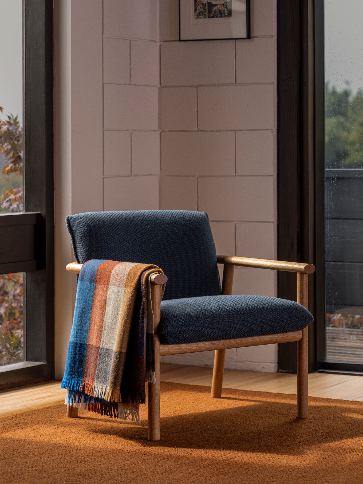 Cabin Wool Blanket Mulberry/Multi / 150x180cm